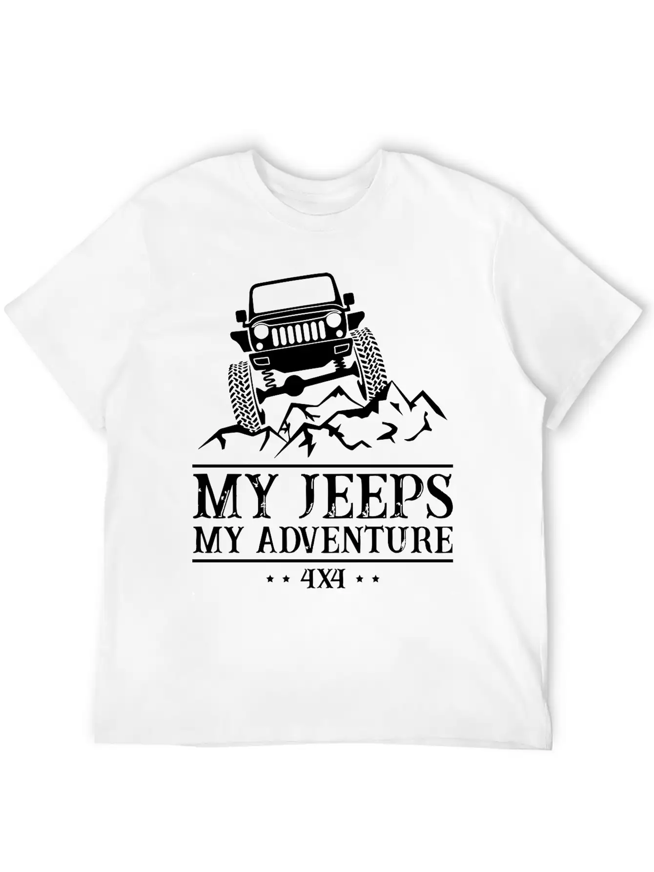 My Jeeps My Adventure Unisex Short Sleeve Soft Cotton T-Shirt – Casual Everyday Wear