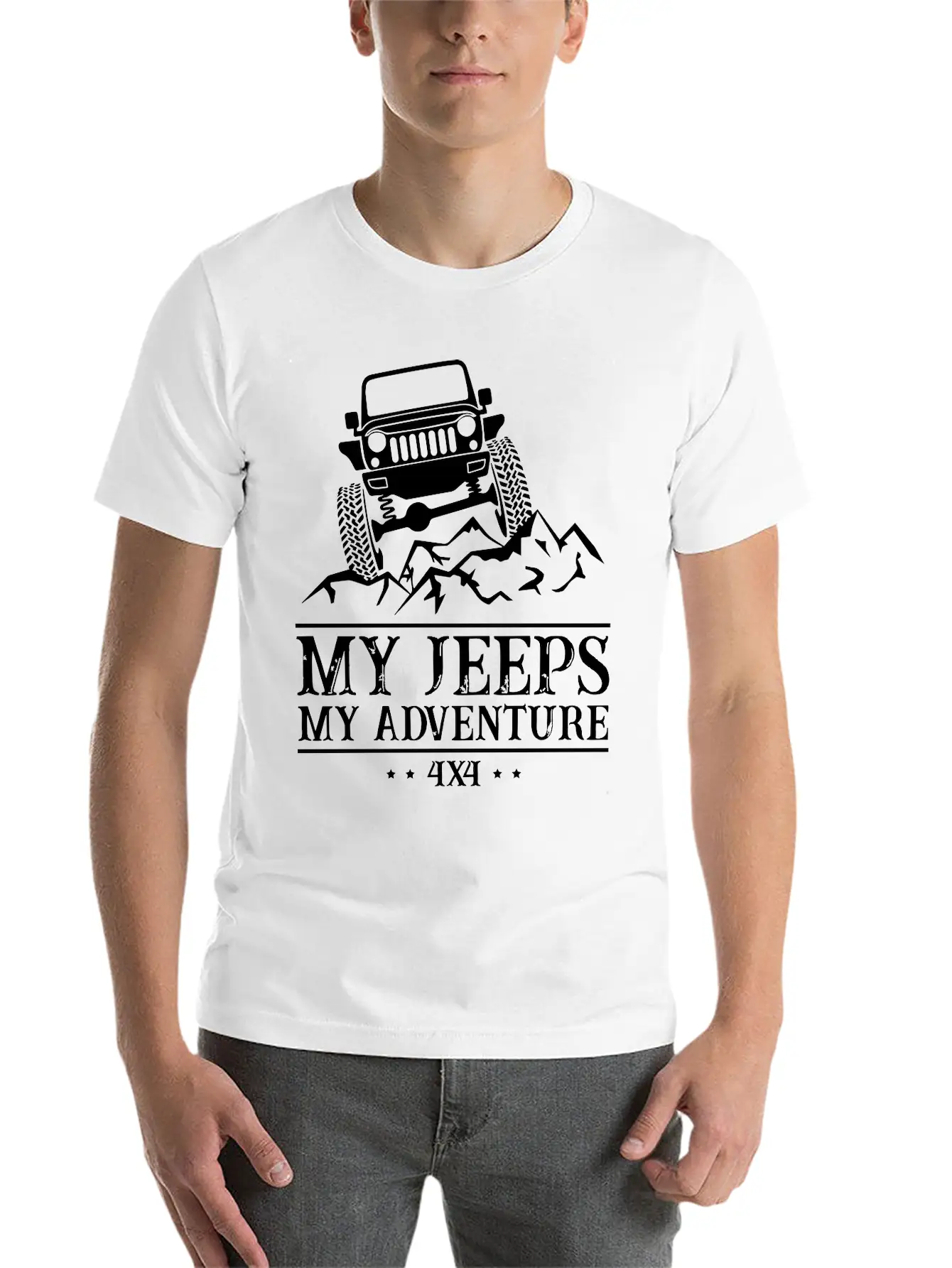My Jeeps My Adventure Unisex Short Sleeve Soft Cotton T-Shirt – Casual Everyday Wear