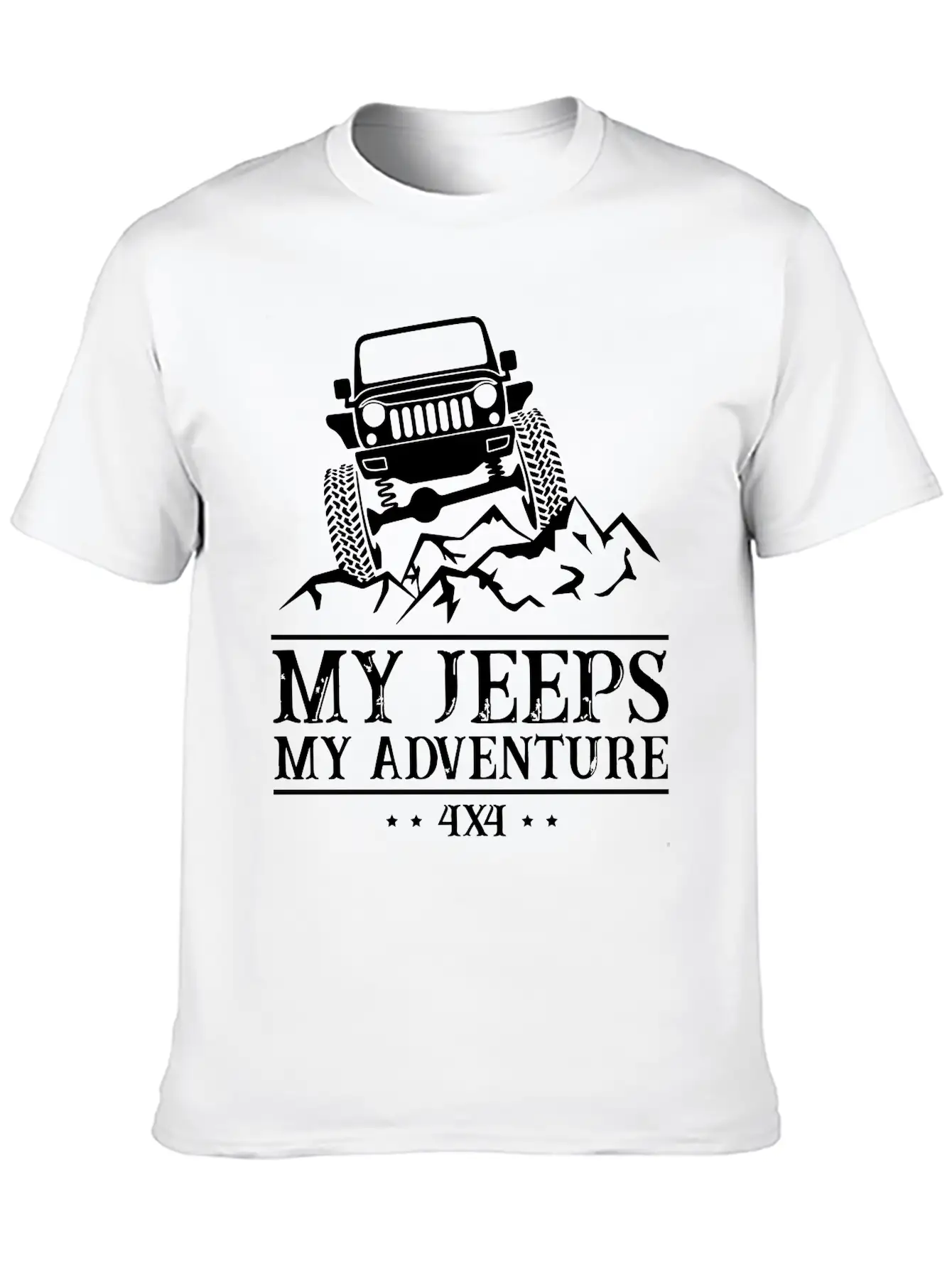My Jeeps My Adventure Unisex Short Sleeve Soft Cotton T-Shirt – Casual Everyday Wear
