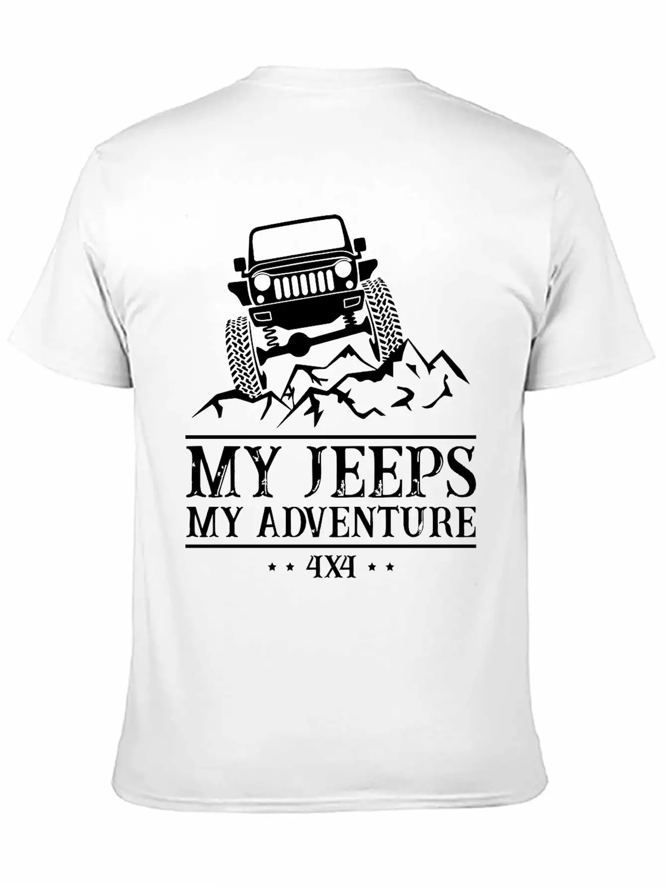 My Jeeps My Adventure Unisex Short Sleeve Soft Cotton T-Shirt – Casual Everyday Wear