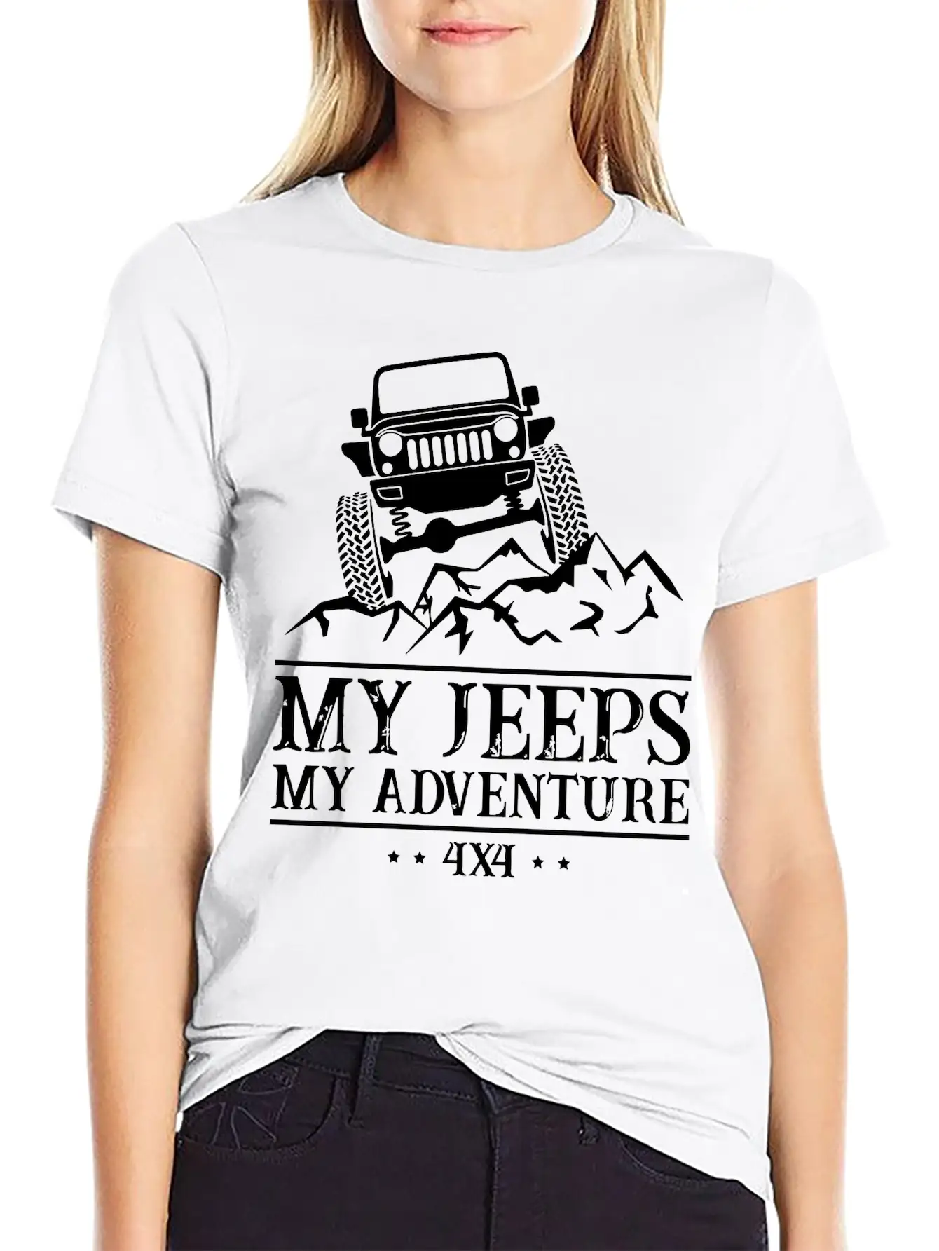 My Jeeps My Adventure Unisex Short Sleeve Soft Cotton T-Shirt – Casual Everyday Wear