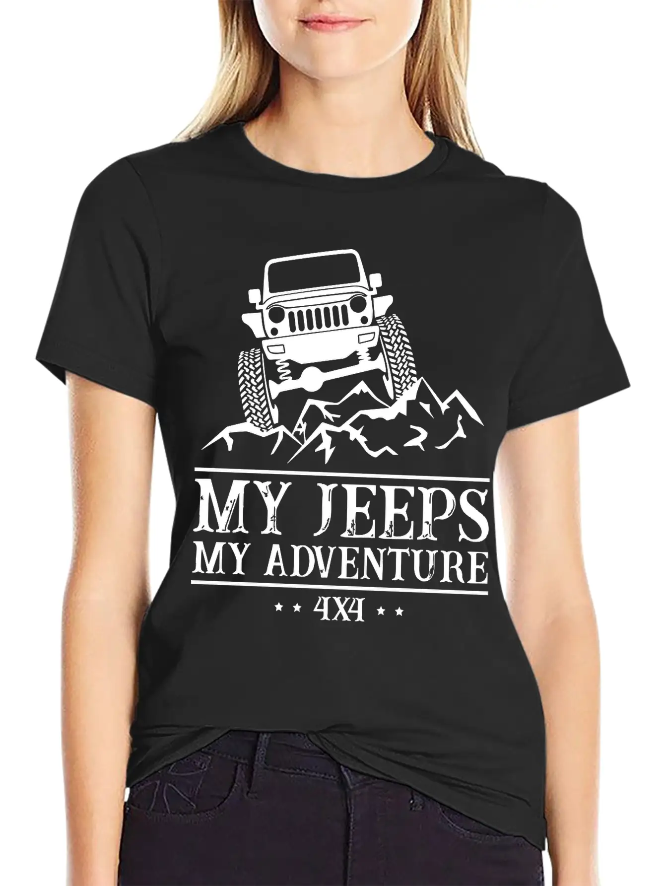 My Jeeps My Adventure Unisex Short Sleeve Soft Cotton T-Shirt – Casual Everyday Wear