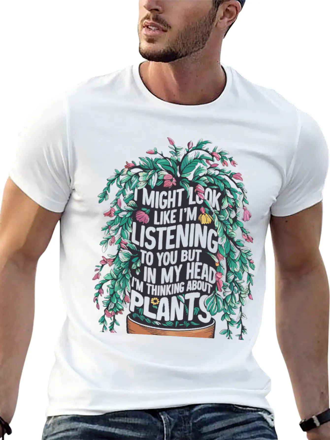My Mind Is A Greenhouse Of Quiet Thoughts Unisex Short Sleeve Soft Cotton T-Shirt – Casual Everyday Wear