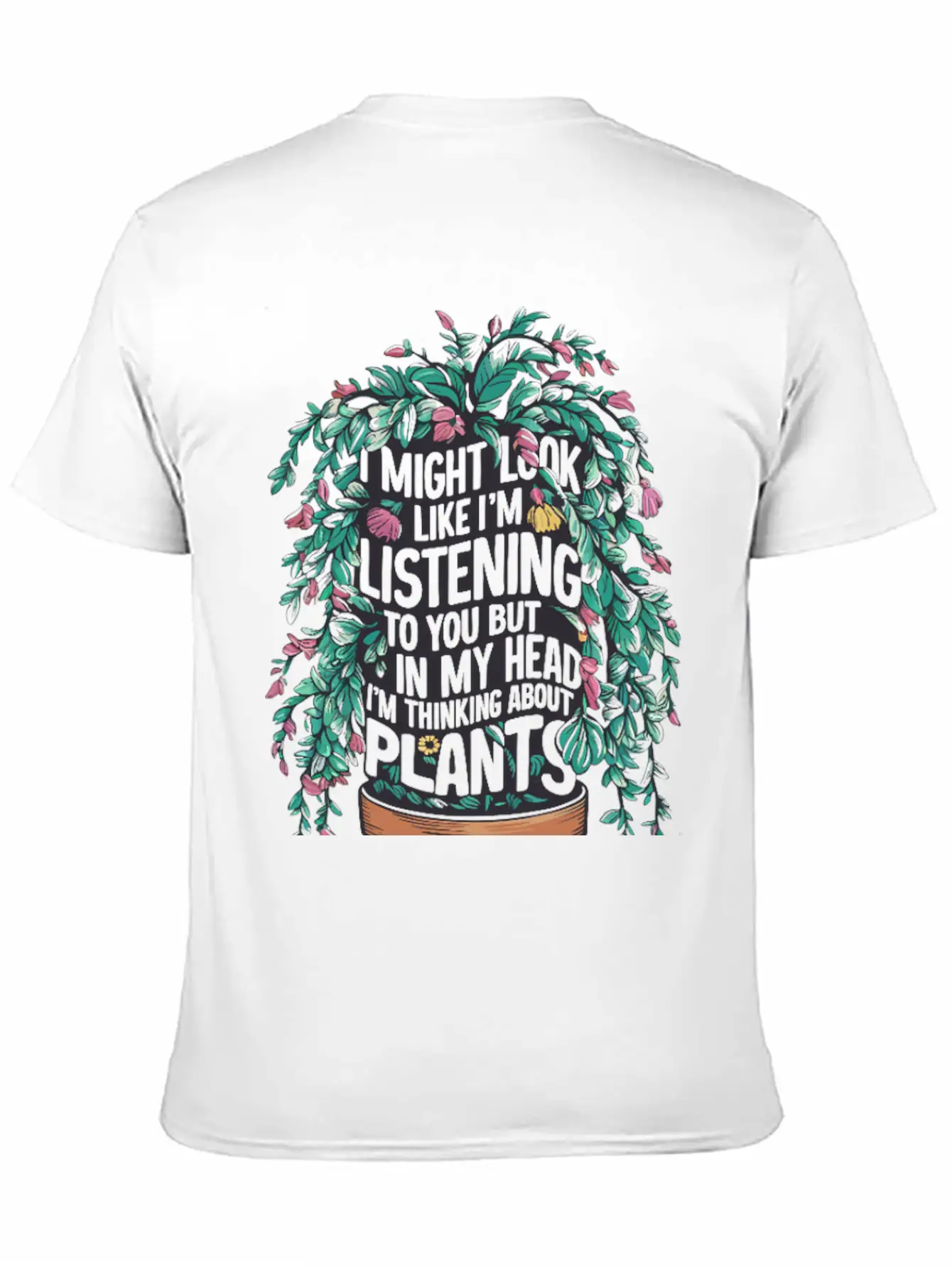 My Mind Is A Greenhouse Of Quiet Thoughts Unisex Short Sleeve Soft Cotton T-Shirt – Casual Everyday Wear