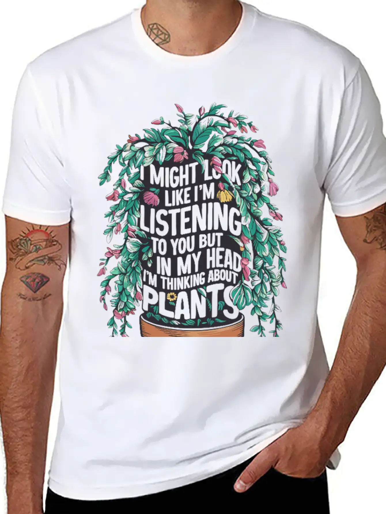 My Mind Is A Greenhouse Of Quiet Thoughts Unisex Short Sleeve Soft Cotton T-Shirt – Casual Everyday Wear