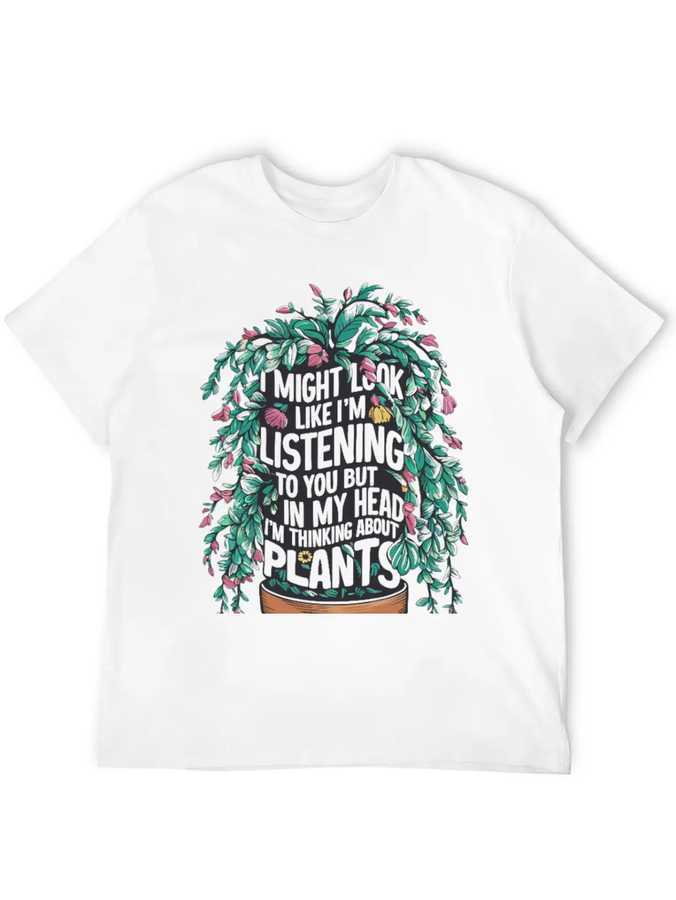 My Mind Is A Greenhouse Of Quiet Thoughts Unisex Short Sleeve Soft Cotton T-Shirt – Casual Everyday Wear