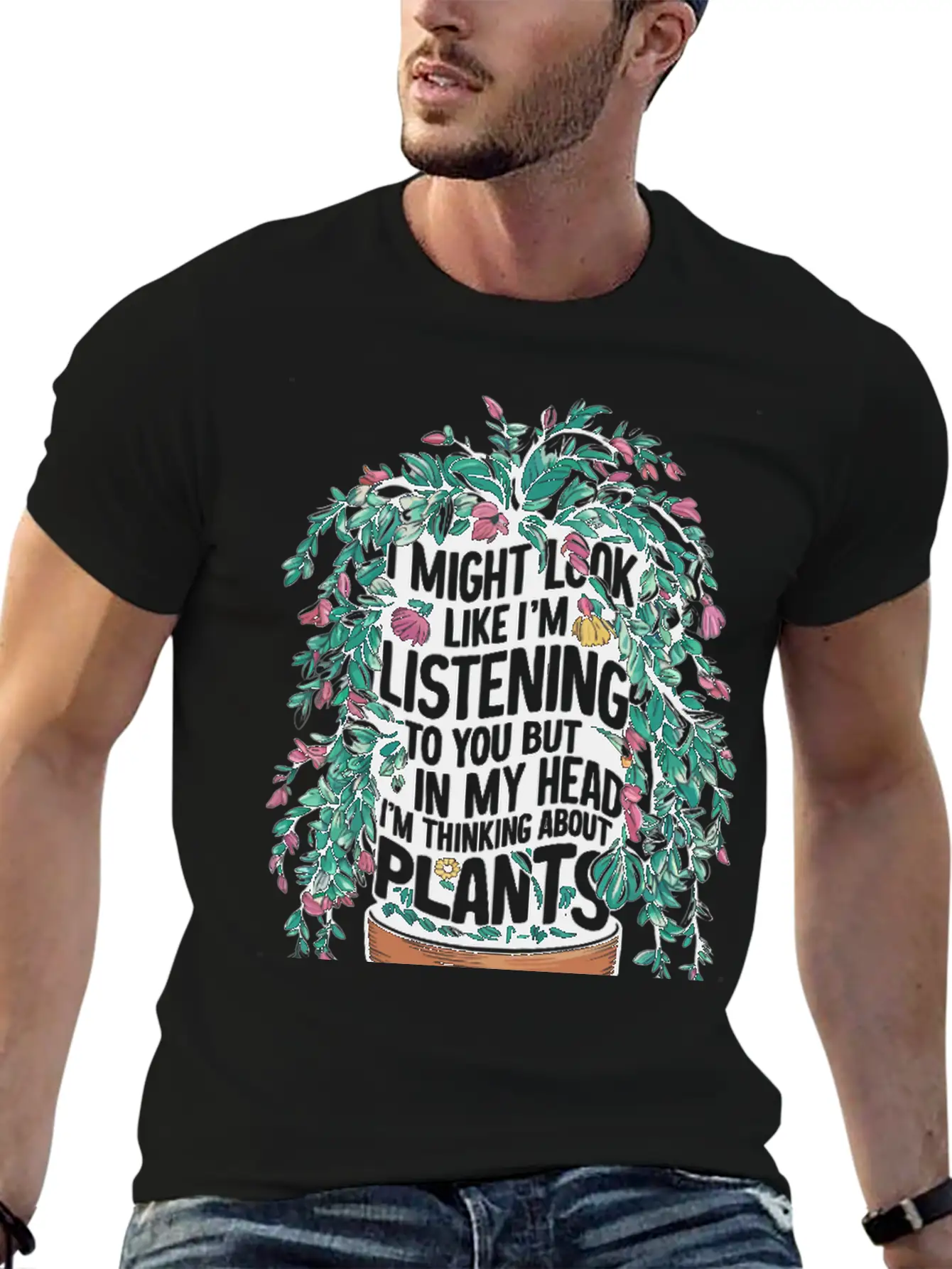 My Mind Is A Greenhouse Of Quiet Thoughts Unisex Short Sleeve Soft Cotton T-Shirt – Casual Everyday Wear