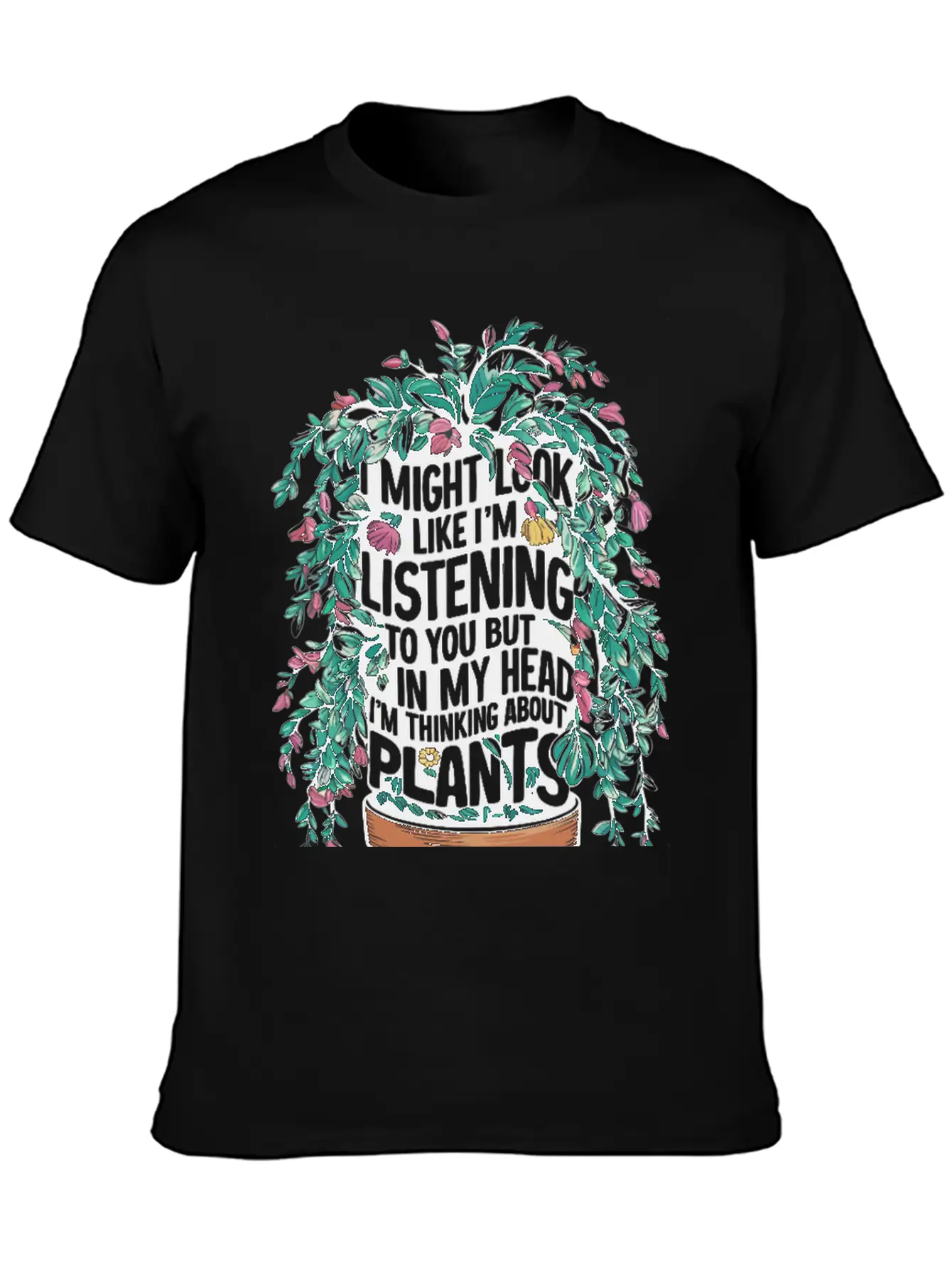 My Mind Is A Greenhouse Of Quiet Thoughts Unisex Short Sleeve Soft Cotton T-Shirt – Casual Everyday Wear