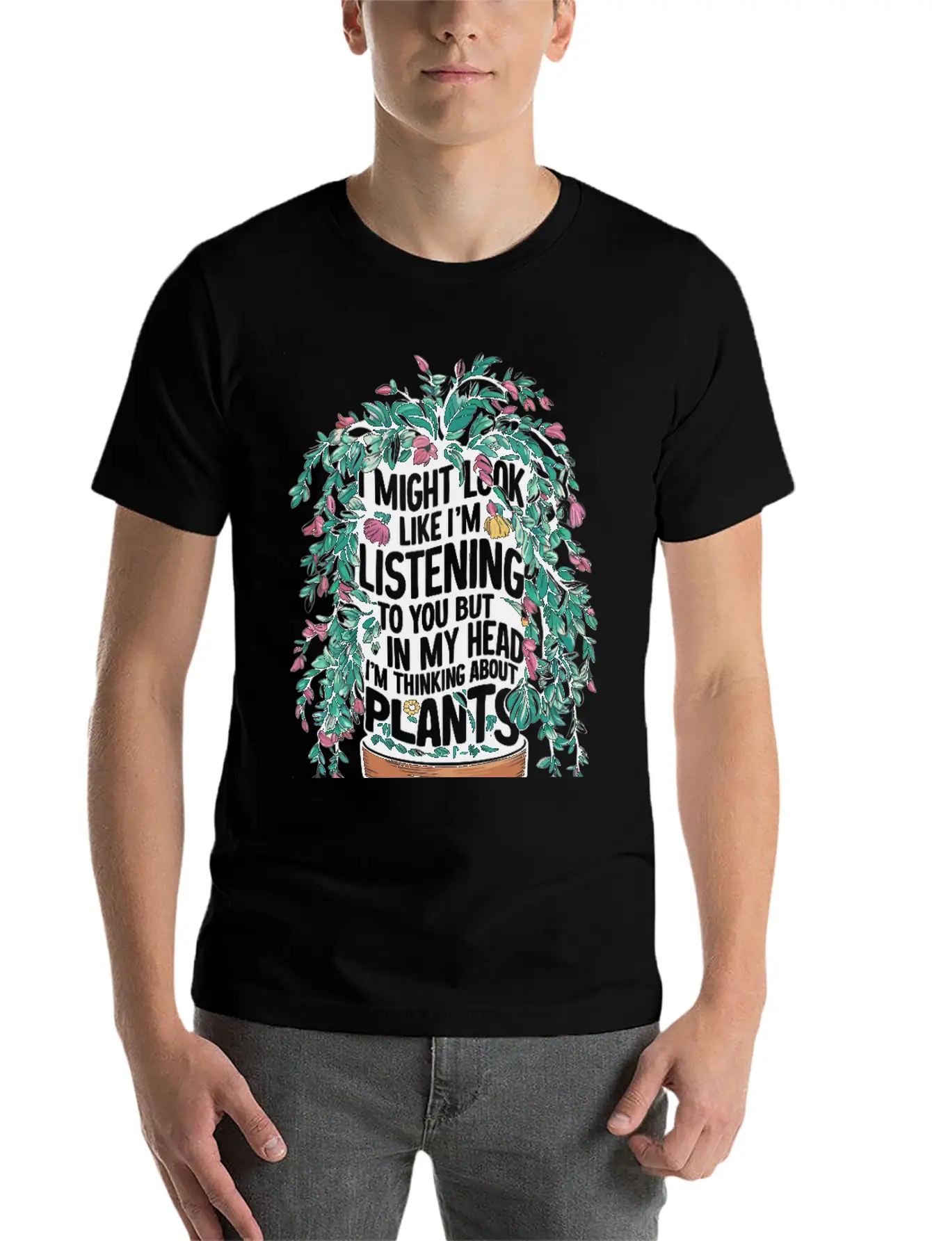 My Mind Is A Greenhouse Of Quiet Thoughts Unisex Short Sleeve Soft Cotton T-Shirt – Casual Everyday Wear