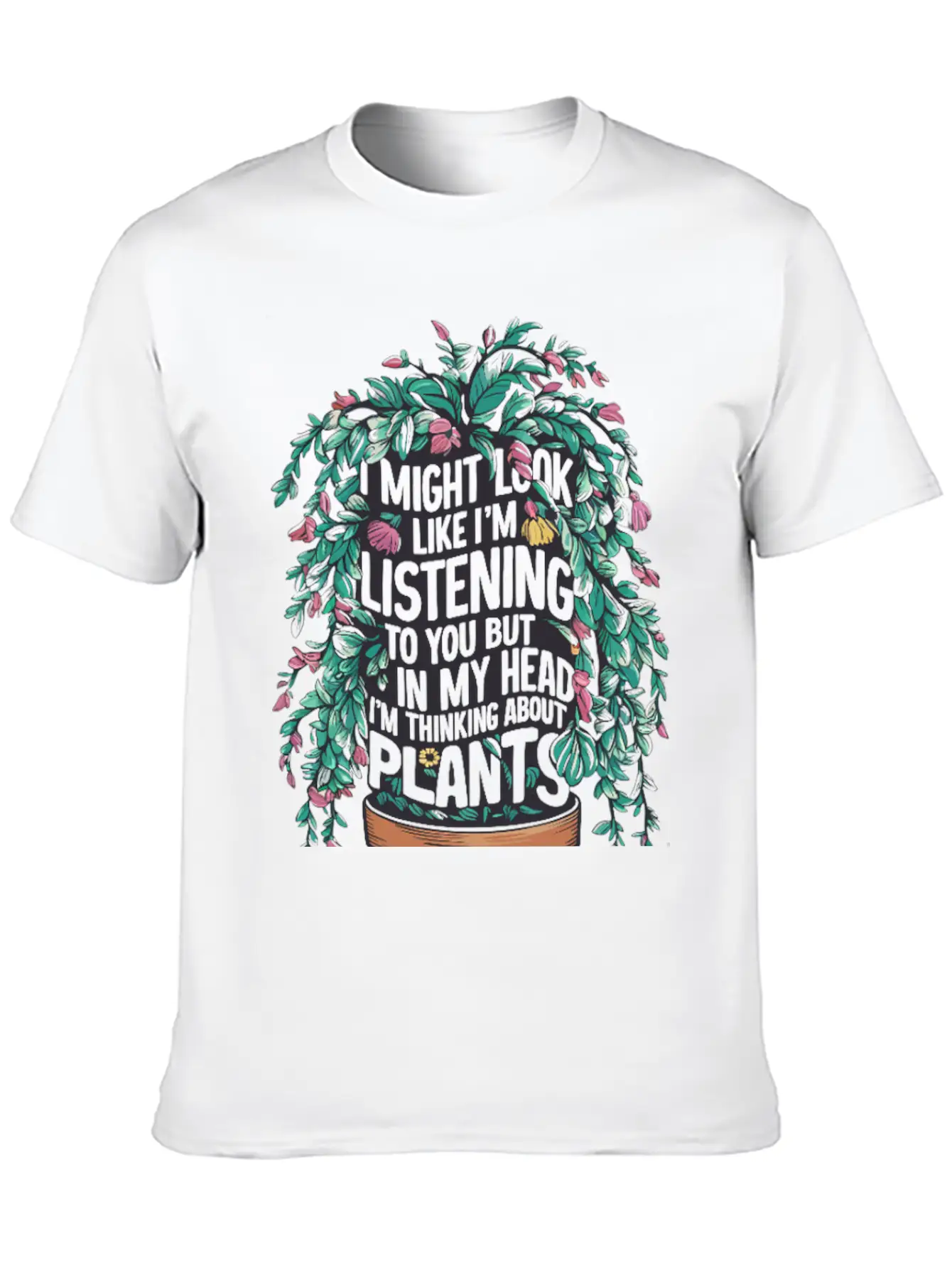 My Mind Is A Greenhouse Of Quiet Thoughts Unisex Short Sleeve Soft Cotton T-Shirt – Casual Everyday Wear