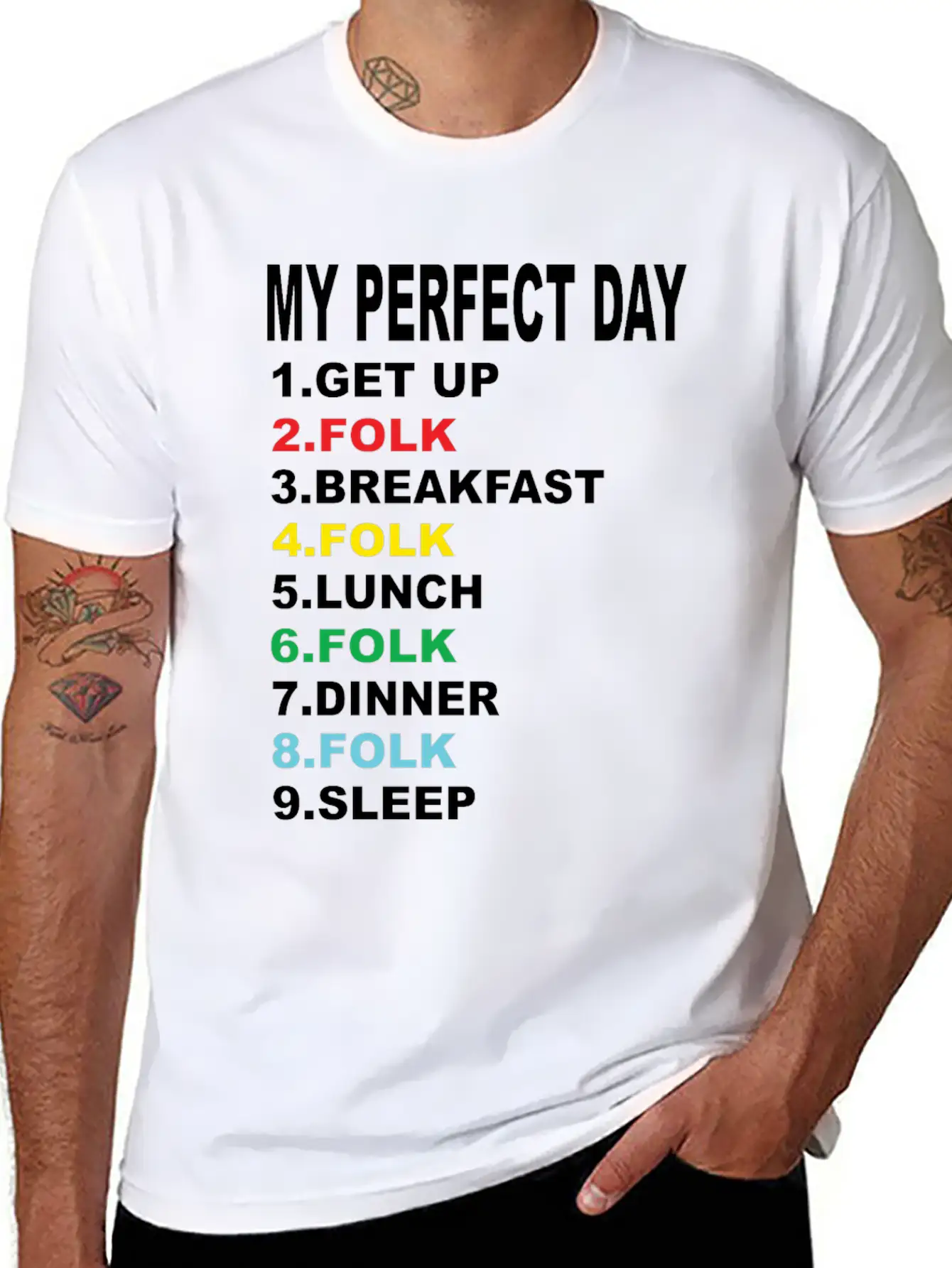 My Perfect Day Folk Unisex Casual T-Shirt – Clean Design For Daily Comfort