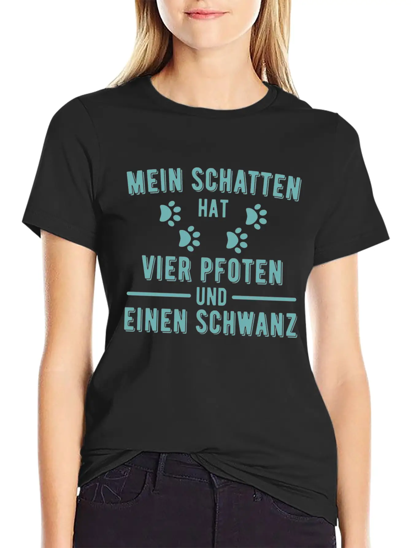 My Shadow Has Four Paws And A Tail Unisex Short Sleeve Soft Cotton T-Shirt – Casual Everyday Wear