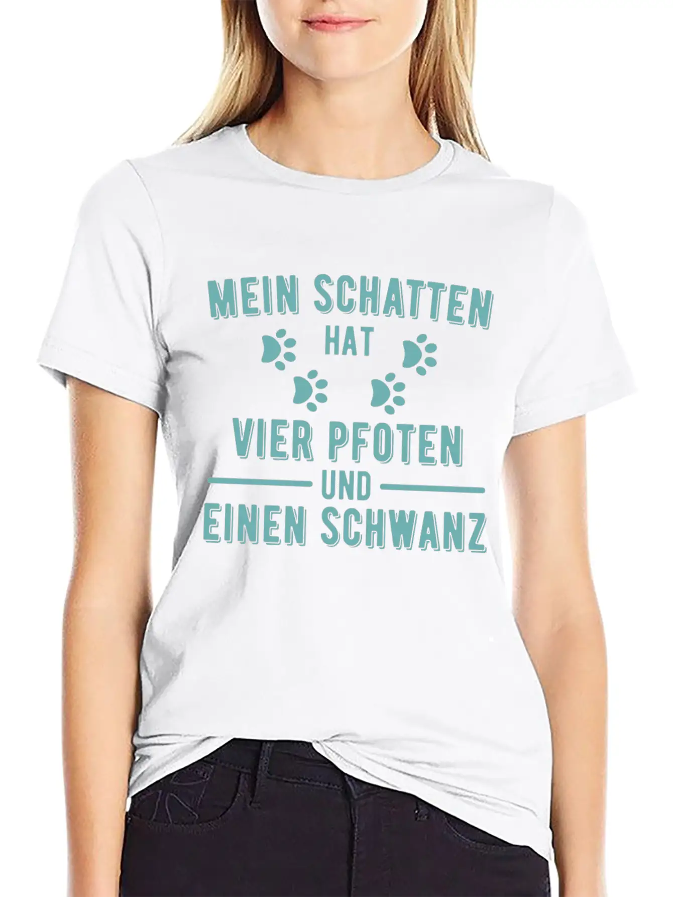My Shadow Has Four Paws And A Tail Unisex Short Sleeve Soft Cotton T-Shirt – Casual Everyday Wear