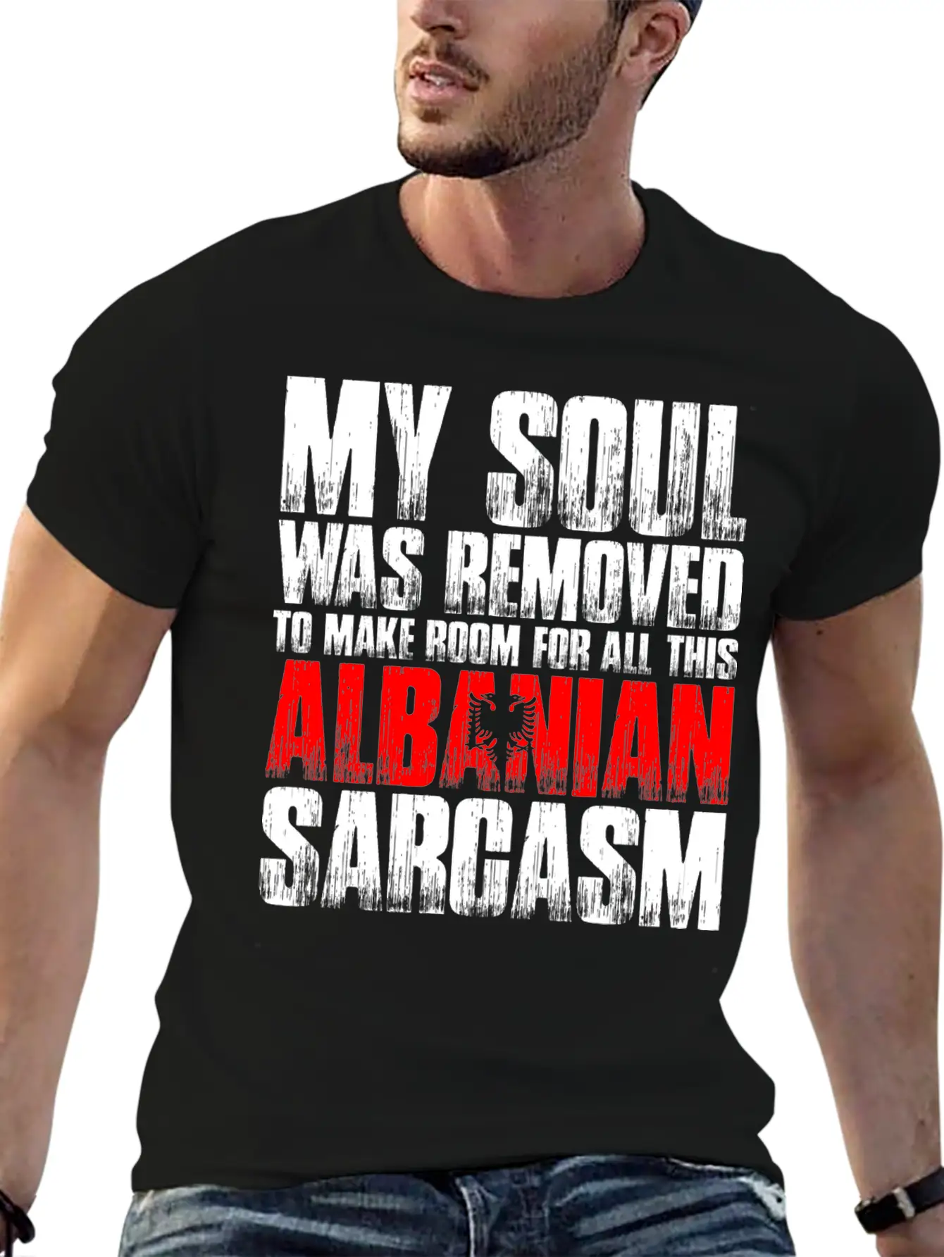 My Soul Was Removed Albanian Sarcasm Unisex Casual T-Shirt – Clean Design For Daily Comfort