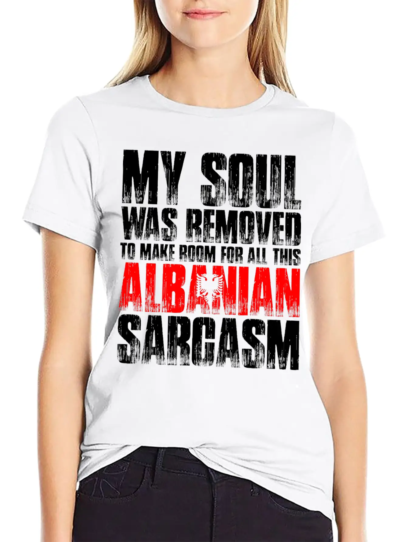 My Soul Was Removed Albanian Sarcasm Unisex Casual T-Shirt – Clean Design For Daily Comfort