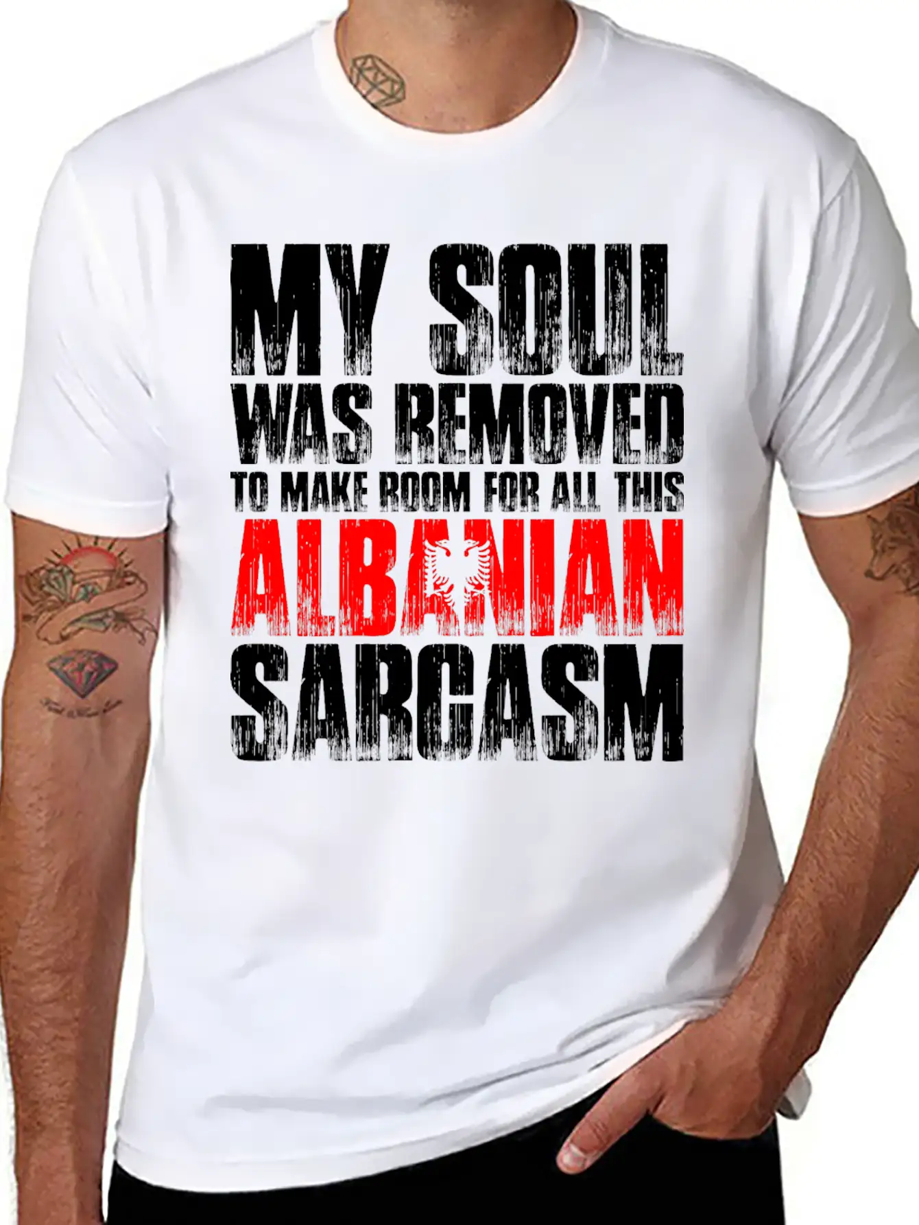 My Soul Was Removed Albanian Sarcasm Unisex Casual T-Shirt – Clean Design For Daily Comfort
