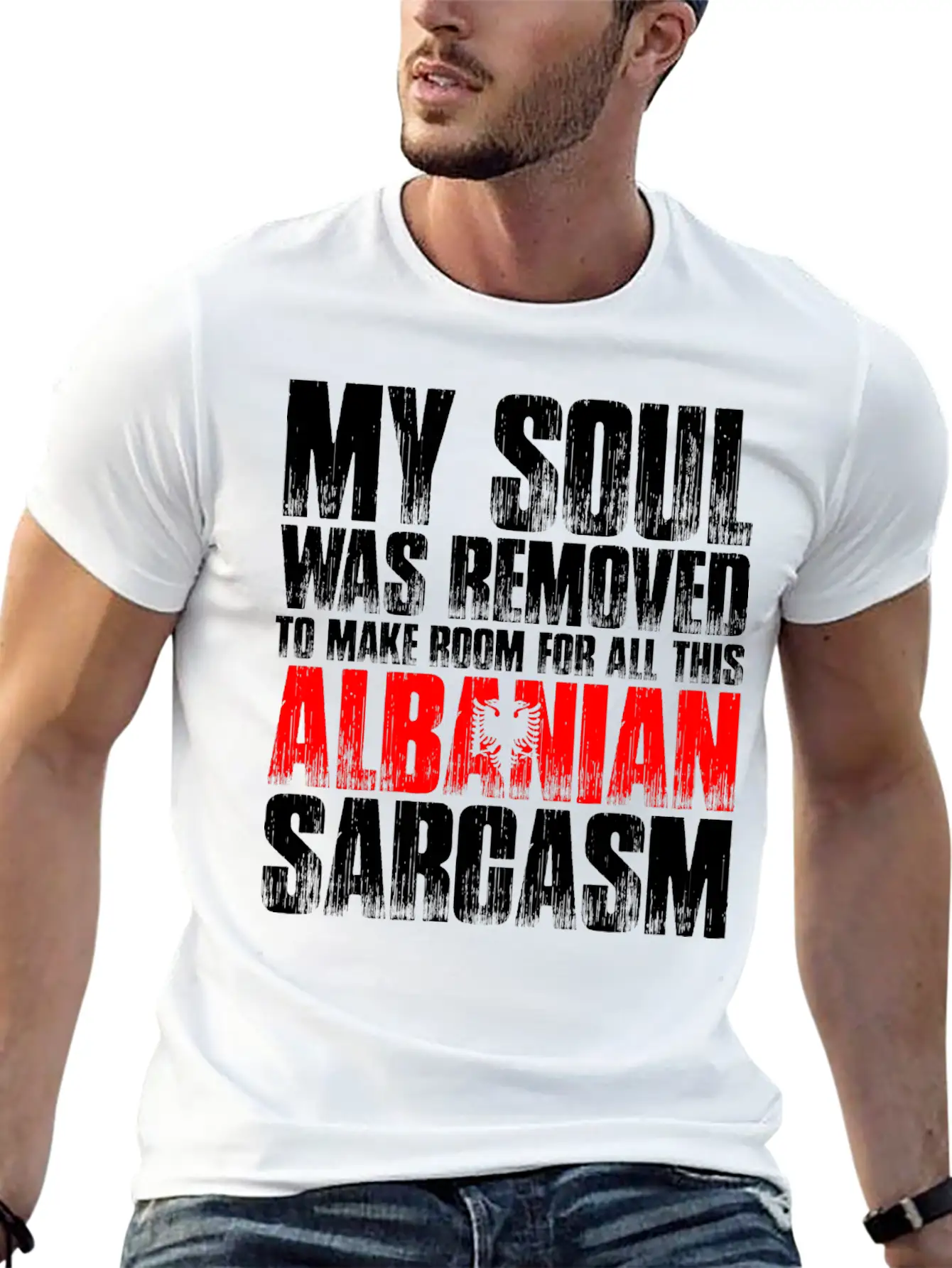 My Soul Was Removed Albanian Sarcasm Unisex Casual T-Shirt – Clean Design For Daily Comfort