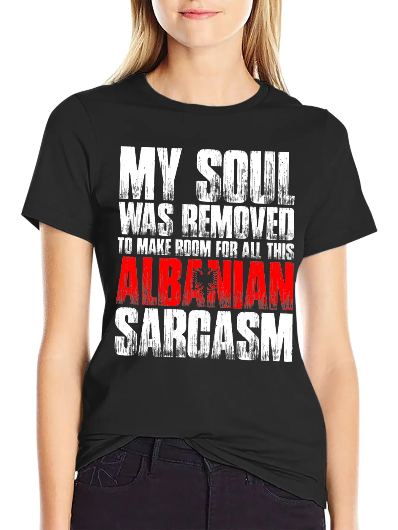 My Soul Was Removed Albanian Sarcasm Unisex Casual T-Shirt – Clean Design For Daily Comfort