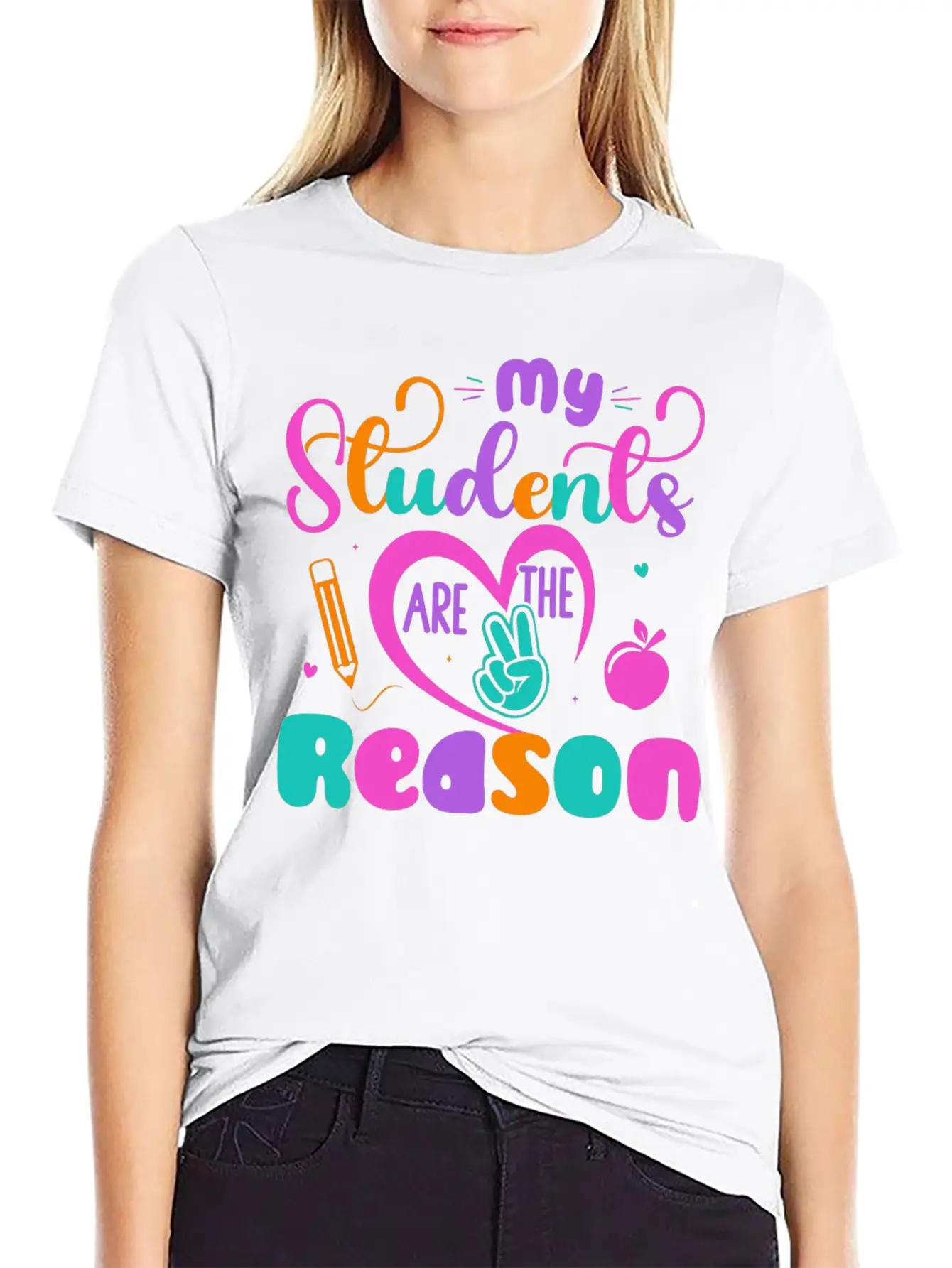 My Students Are The Reason Funny Teacher Stylish Everyday T-Shirt – Unisex Basic Cotton Tee