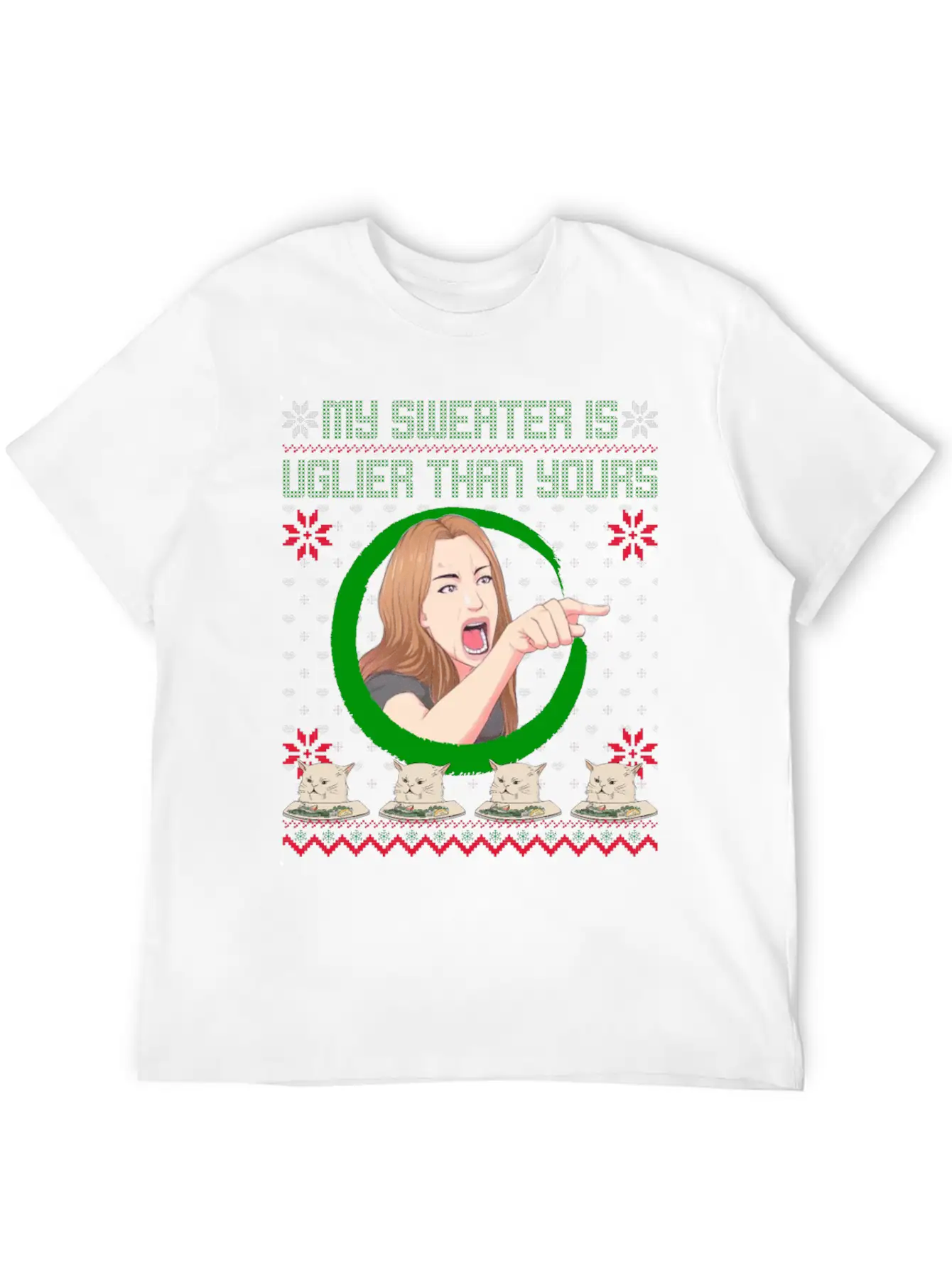 My Sweater Is Uglier Than Yours Unisex Short Sleeve Soft Cotton T-Shirt – Casual Everyday Wear