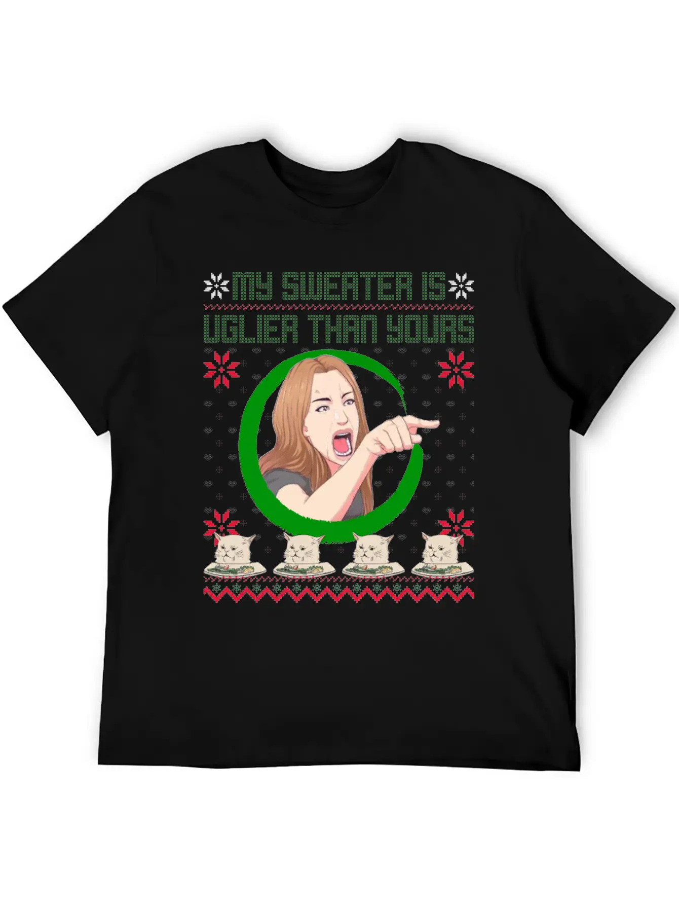 My Sweater Is Uglier Than Yours Unisex Short Sleeve Soft Cotton T-Shirt – Casual Everyday Wear