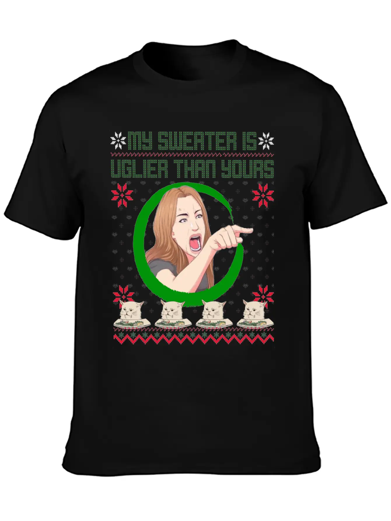 My Sweater Is Uglier Than Yours Unisex Short Sleeve Soft Cotton T-Shirt – Casual Everyday Wear