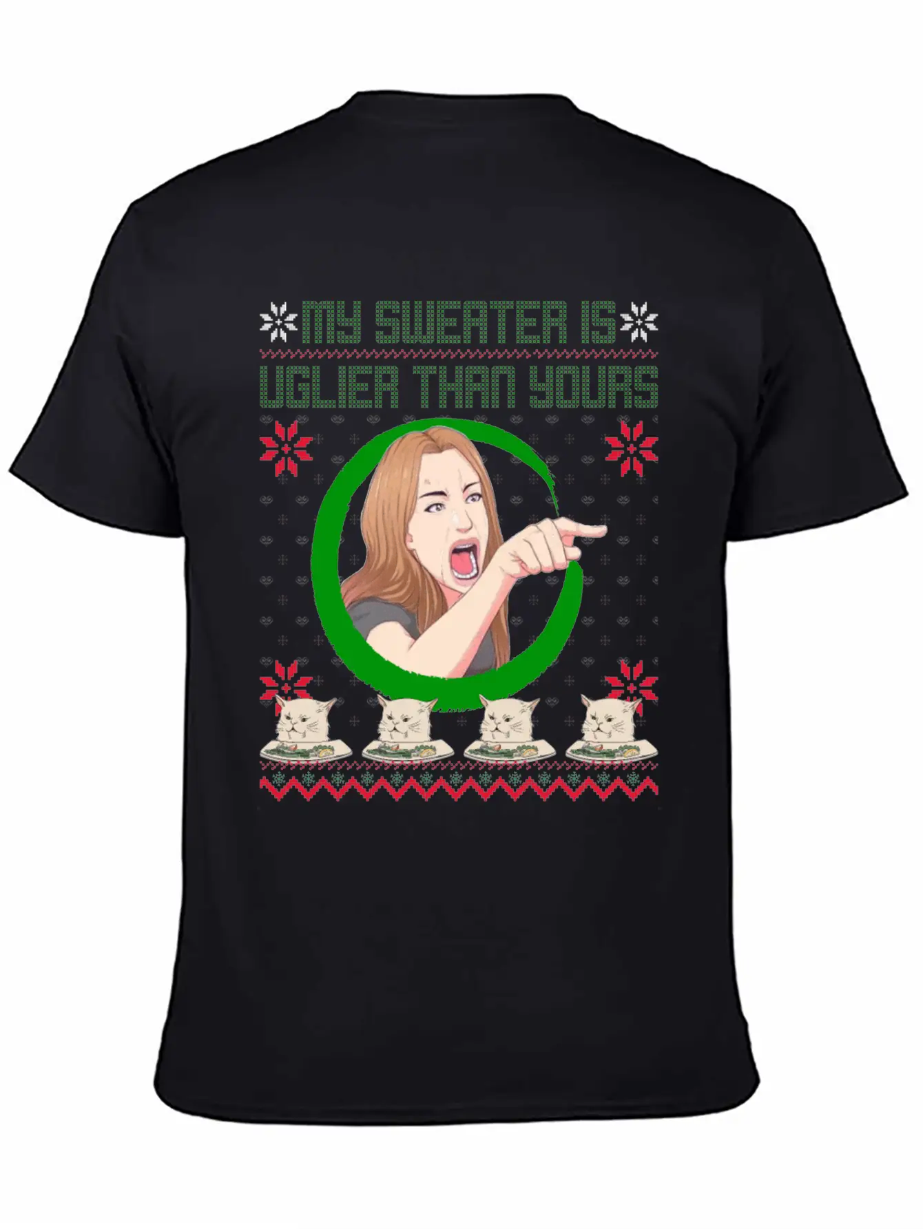 My Sweater Is Uglier Than Yours Unisex Short Sleeve Soft Cotton T-Shirt – Casual Everyday Wear