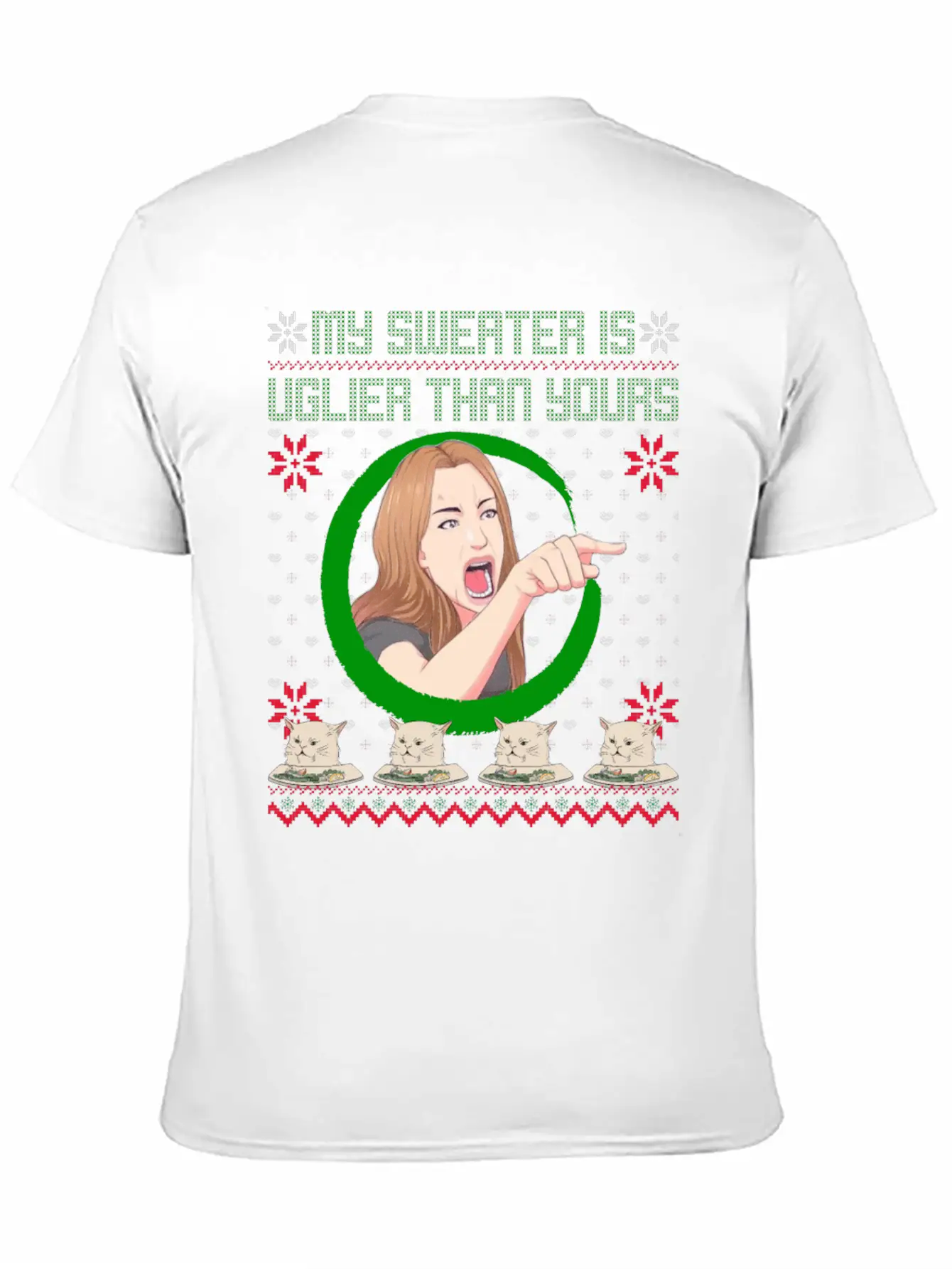 My Sweater Is Uglier Than Yours Unisex Short Sleeve Soft Cotton T-Shirt – Casual Everyday Wear