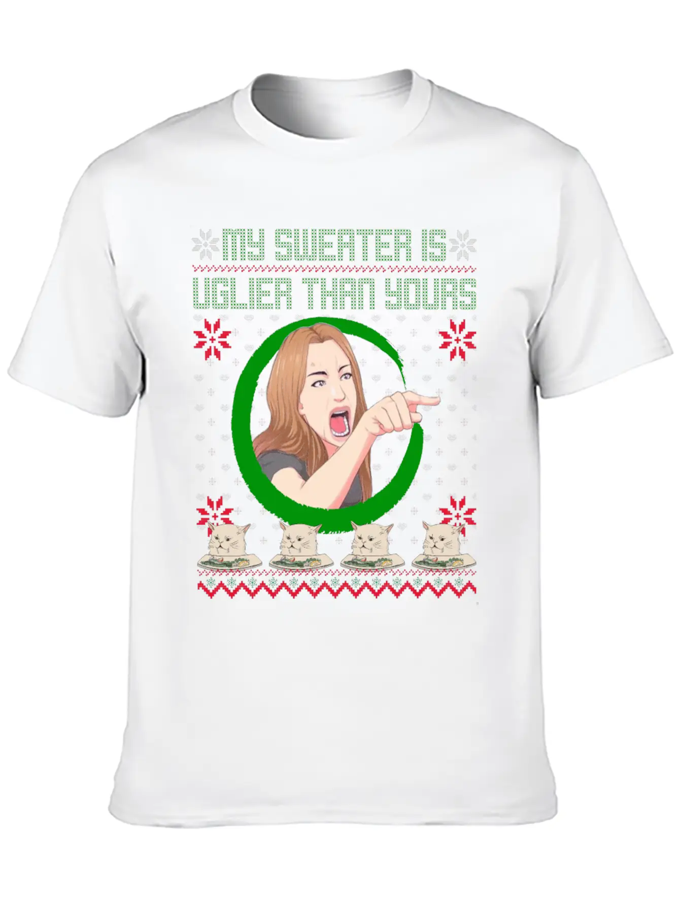 My Sweater Is Uglier Than Yours Unisex Short Sleeve Soft Cotton T-Shirt – Casual Everyday Wear