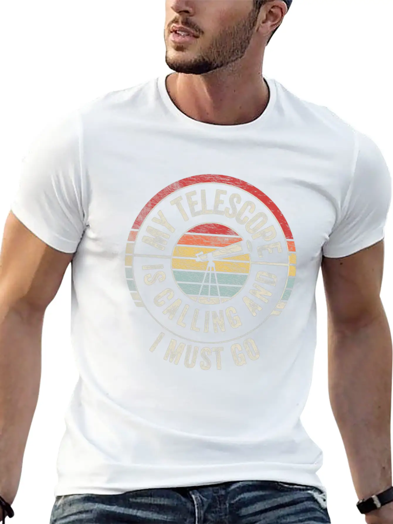 My Telescope Is Calling And I Must Go Unisex Casual T-Shirt – Clean Design For Daily Comfort