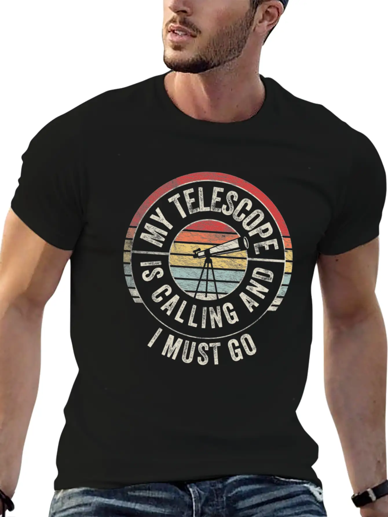 My Telescope Is Calling And I Must Go Unisex Casual T-Shirt – Clean Design For Daily Comfort