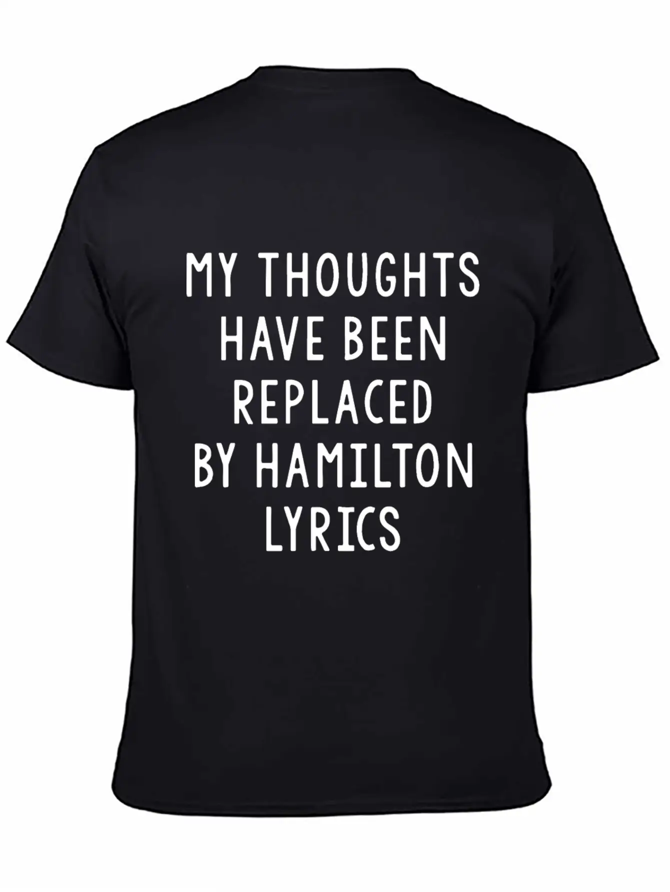 My Thoughts Have Been Replaced By Lyrics Unisex Short Sleeve Soft Cotton T-Shirt – Casual Everyday Wear