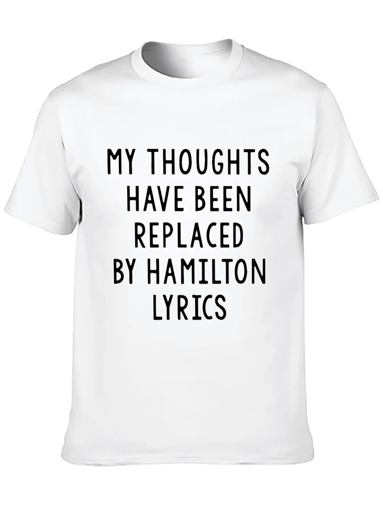 My Thoughts Have Been Replaced By Lyrics Unisex Short Sleeve Soft Cotton T-Shirt – Casual Everyday Wear