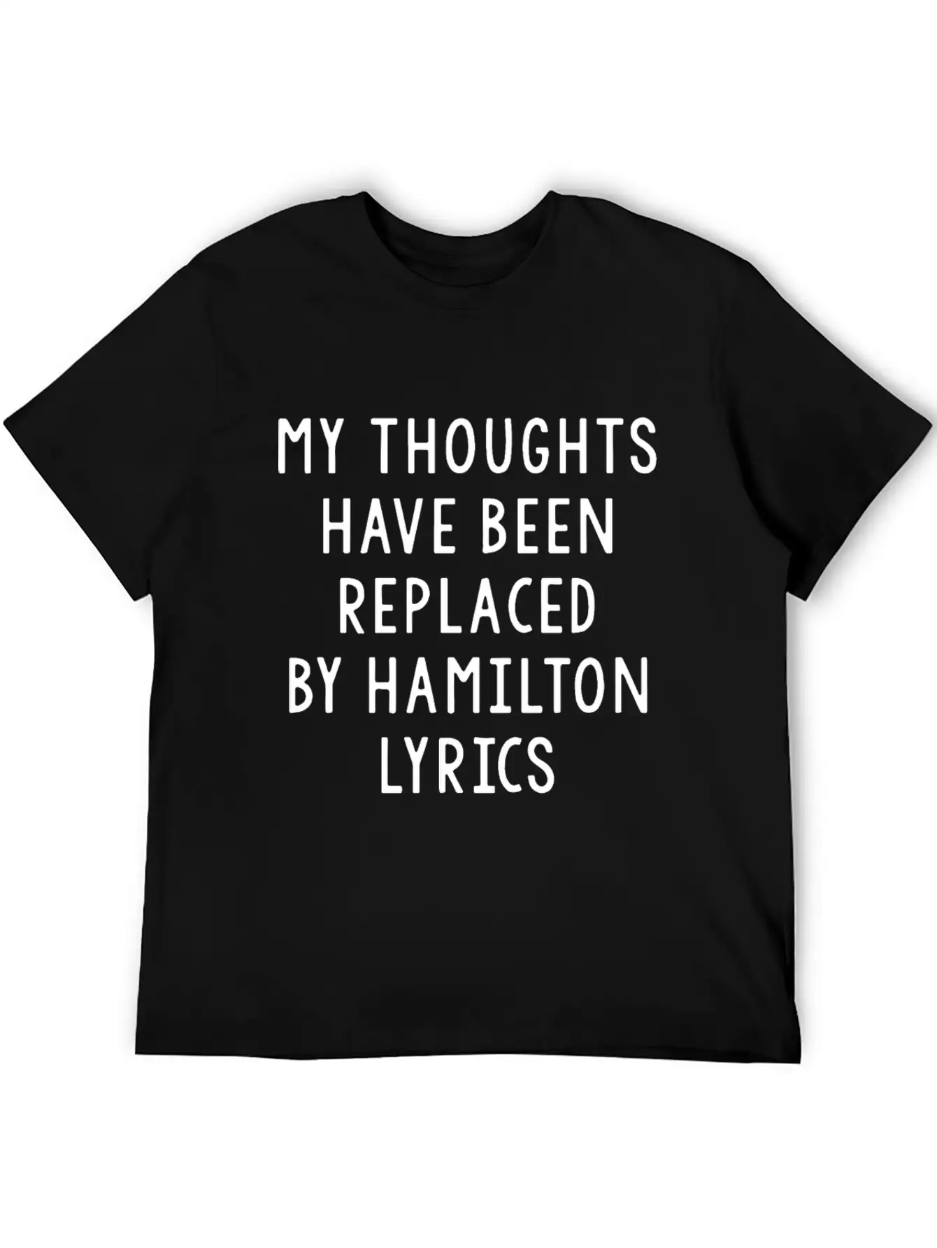 My Thoughts Have Been Replaced By Lyrics Unisex Short Sleeve Soft Cotton T-Shirt – Casual Everyday Wear