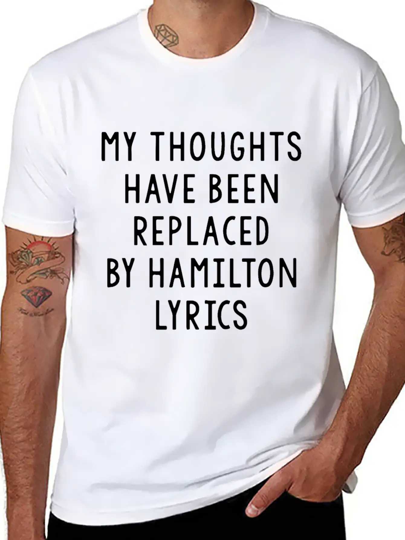 My Thoughts Have Been Replaced By Lyrics Unisex Short Sleeve Soft Cotton T-Shirt – Casual Everyday Wear