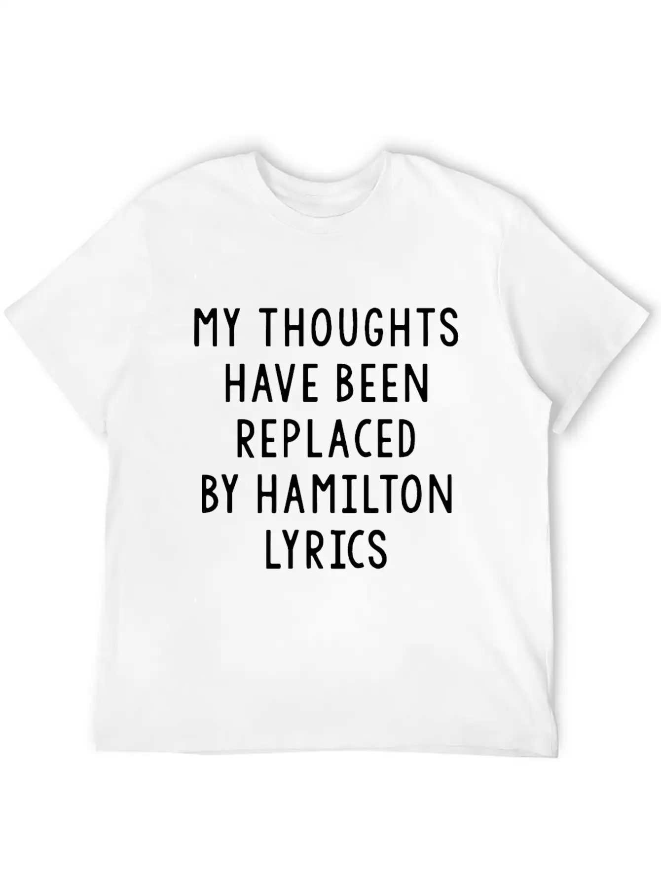 My Thoughts Have Been Replaced By Lyrics Unisex Short Sleeve Soft Cotton T-Shirt – Casual Everyday Wear