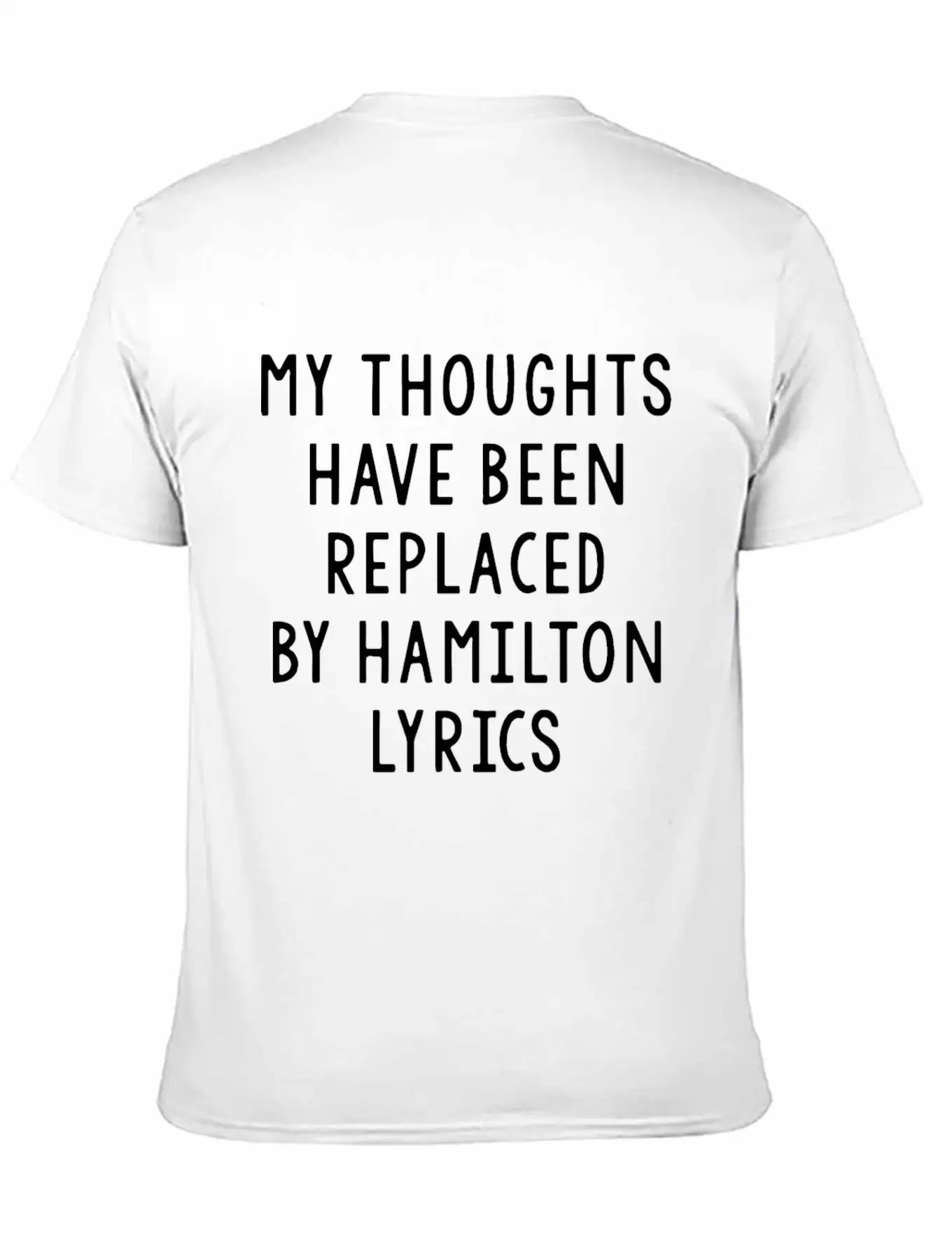 My Thoughts Have Been Replaced By Lyrics Unisex Short Sleeve Soft Cotton T-Shirt – Casual Everyday Wear