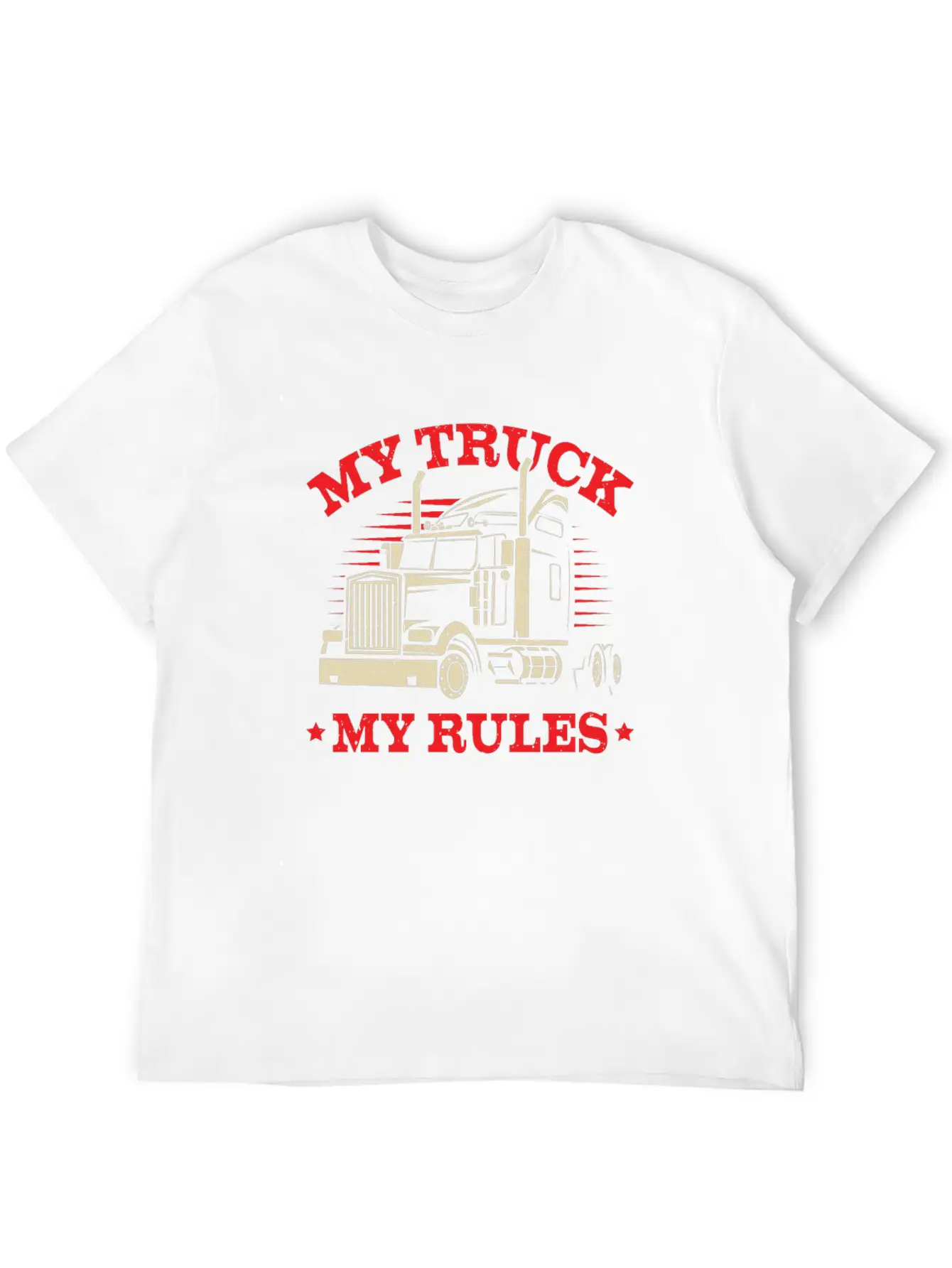My Truck My Rules Trucker Gift Stylish Everyday T-Shirt – Unisex Basic Cotton Tee