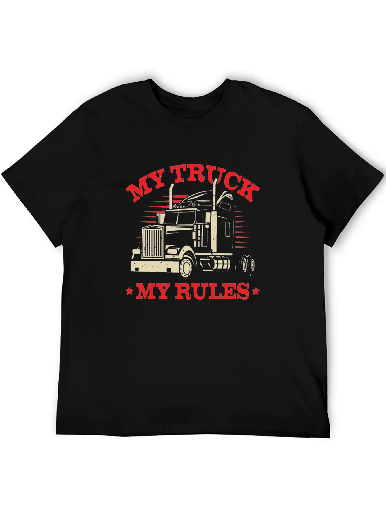 My Truck My Rules Trucker Gift Stylish Everyday T-Shirt – Unisex Basic Cotton Tee
