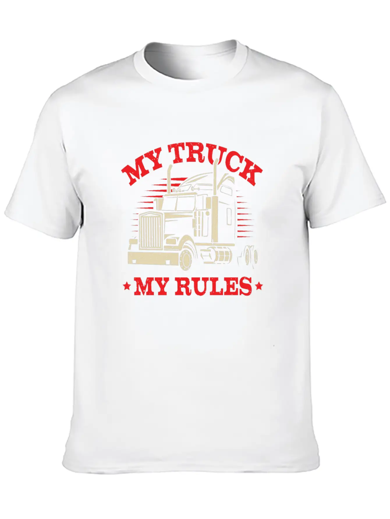 My Truck My Rules Trucker Gift Stylish Everyday T-Shirt – Unisex Basic Cotton Tee