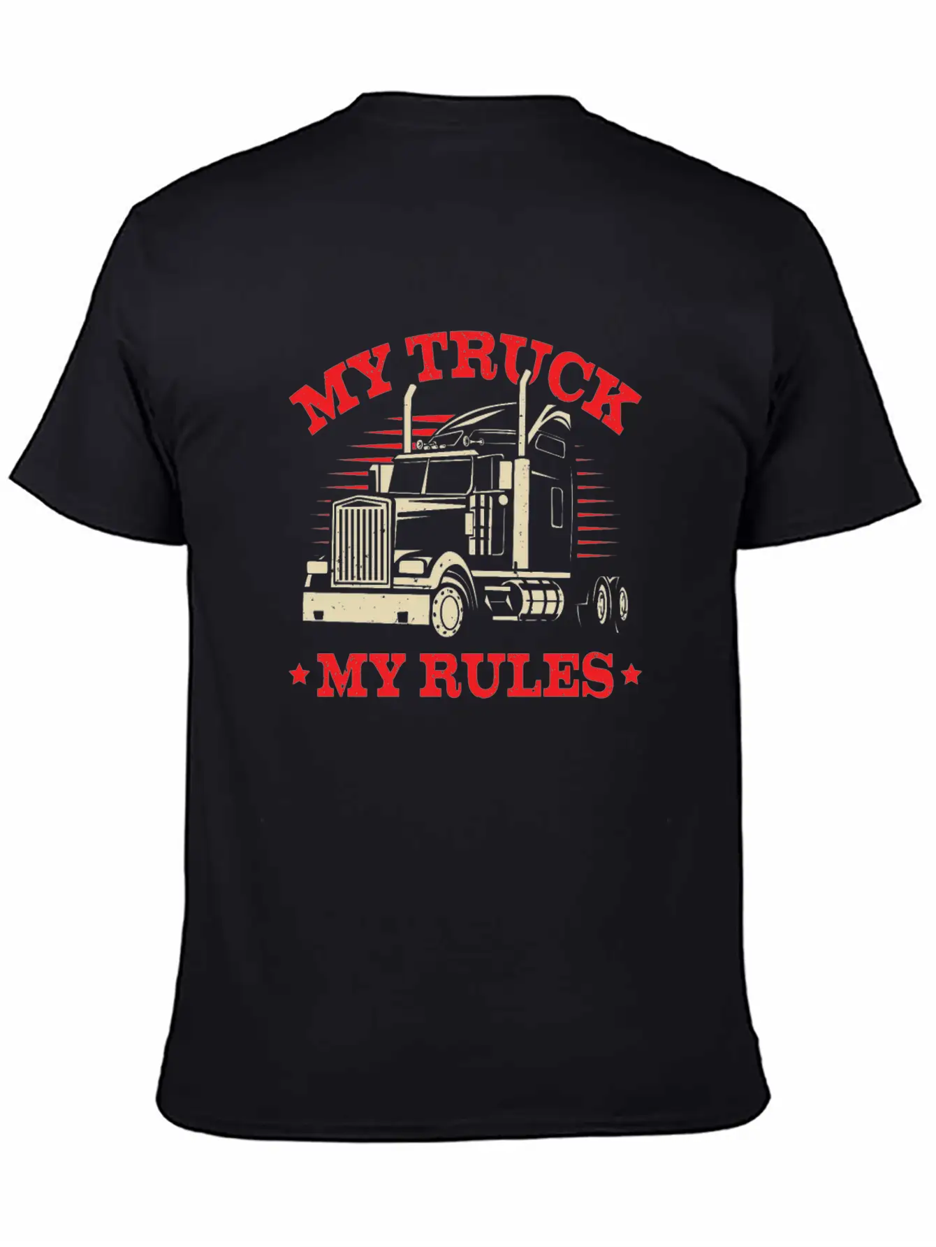 My Truck My Rules Trucker Gift Stylish Everyday T-Shirt – Unisex Basic Cotton Tee