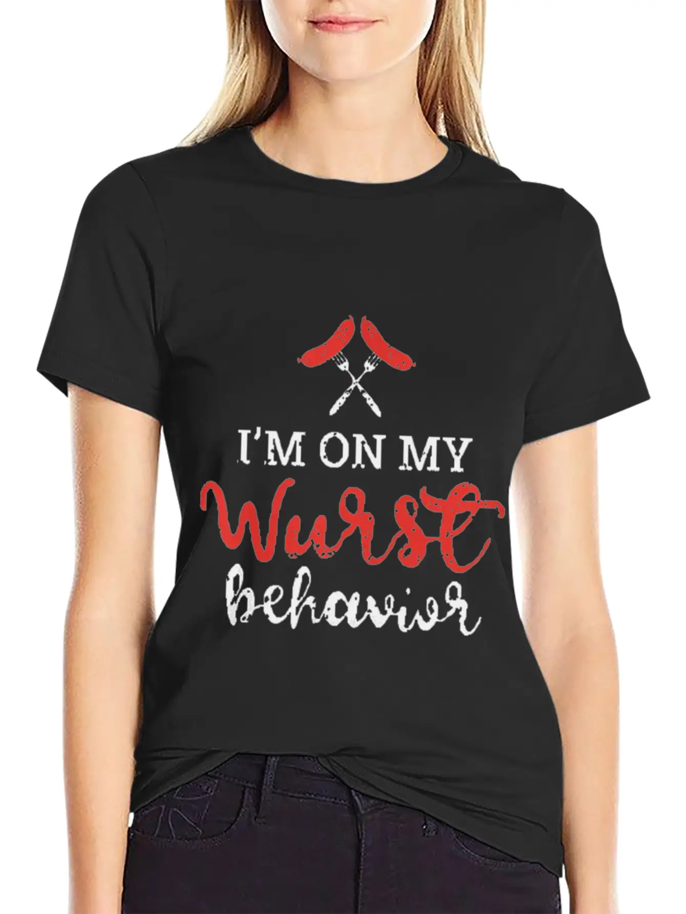 My Wurst Behavior Oktoberfest Foodie Stylish Everyday T-Shirt – Unisex Basic Cotton Tee