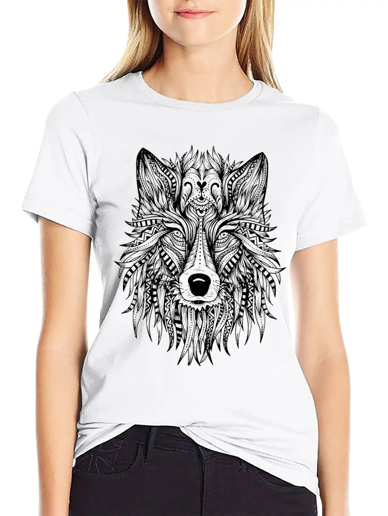 Mystic Wolf Stylish Everyday T-Shirt – Unisex Basic Cotton Tee