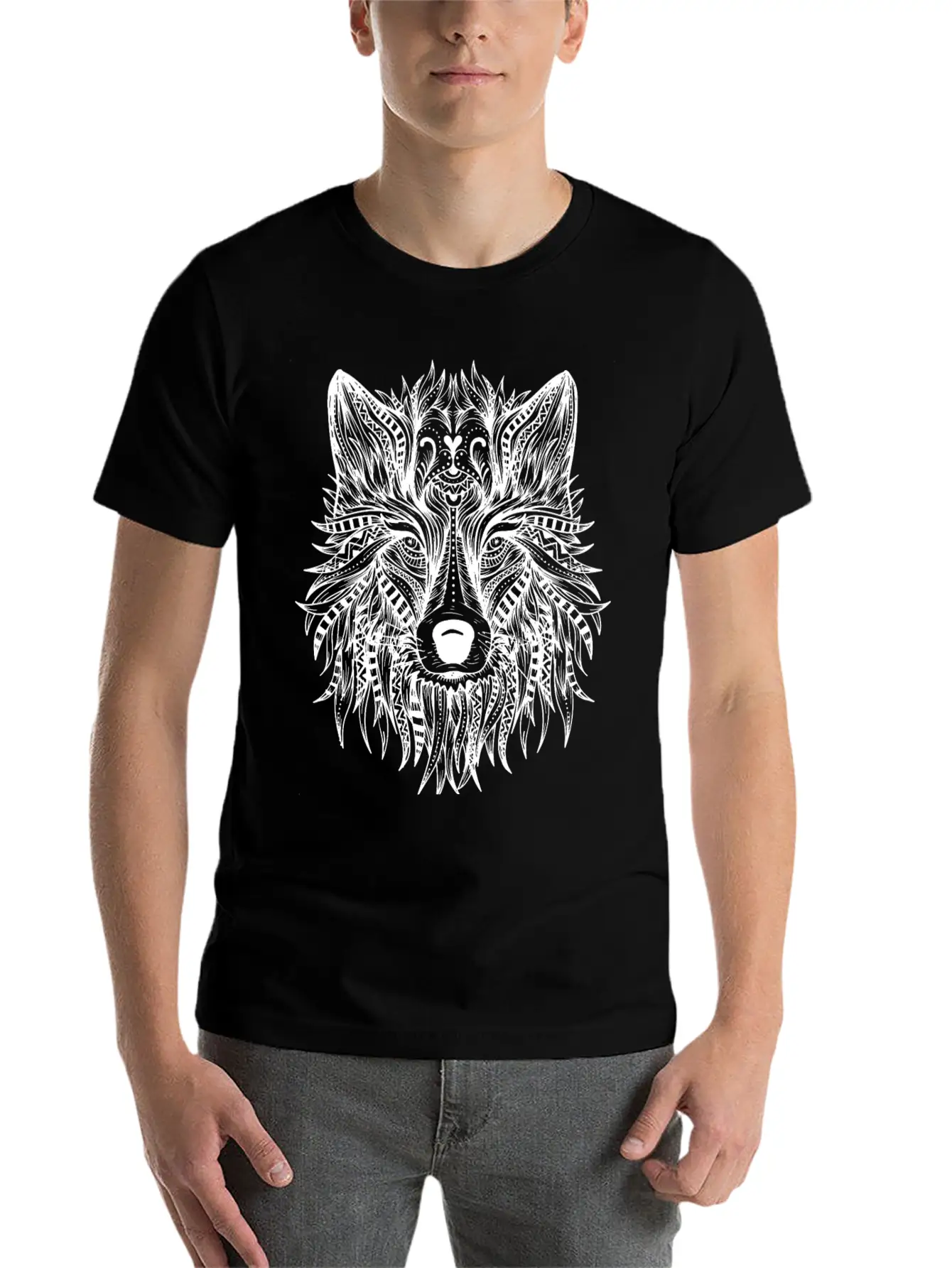 Mystic Wolf Stylish Everyday T-Shirt – Unisex Basic Cotton Tee