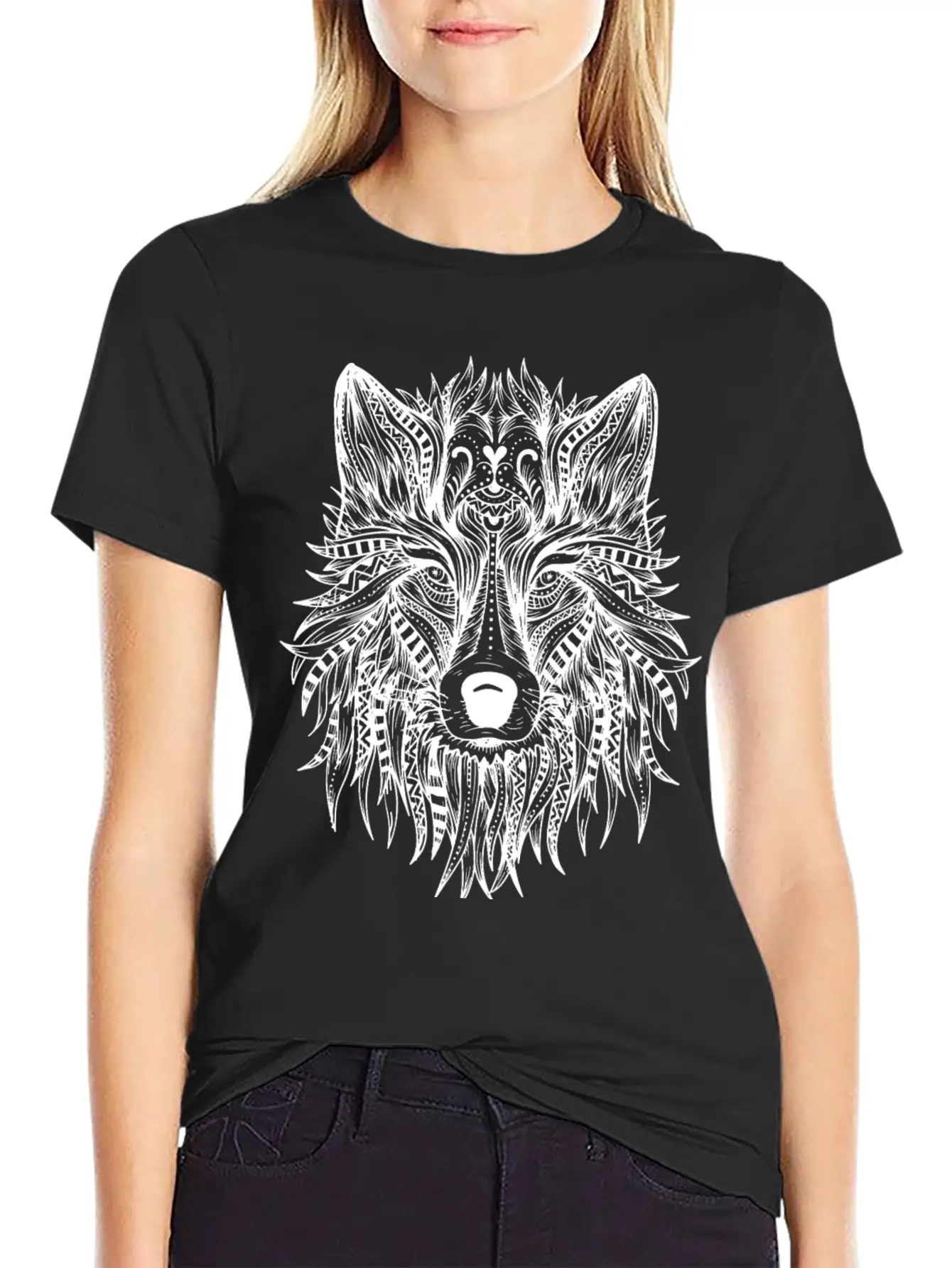 Mystic Wolf Stylish Everyday T-Shirt – Unisex Basic Cotton Tee