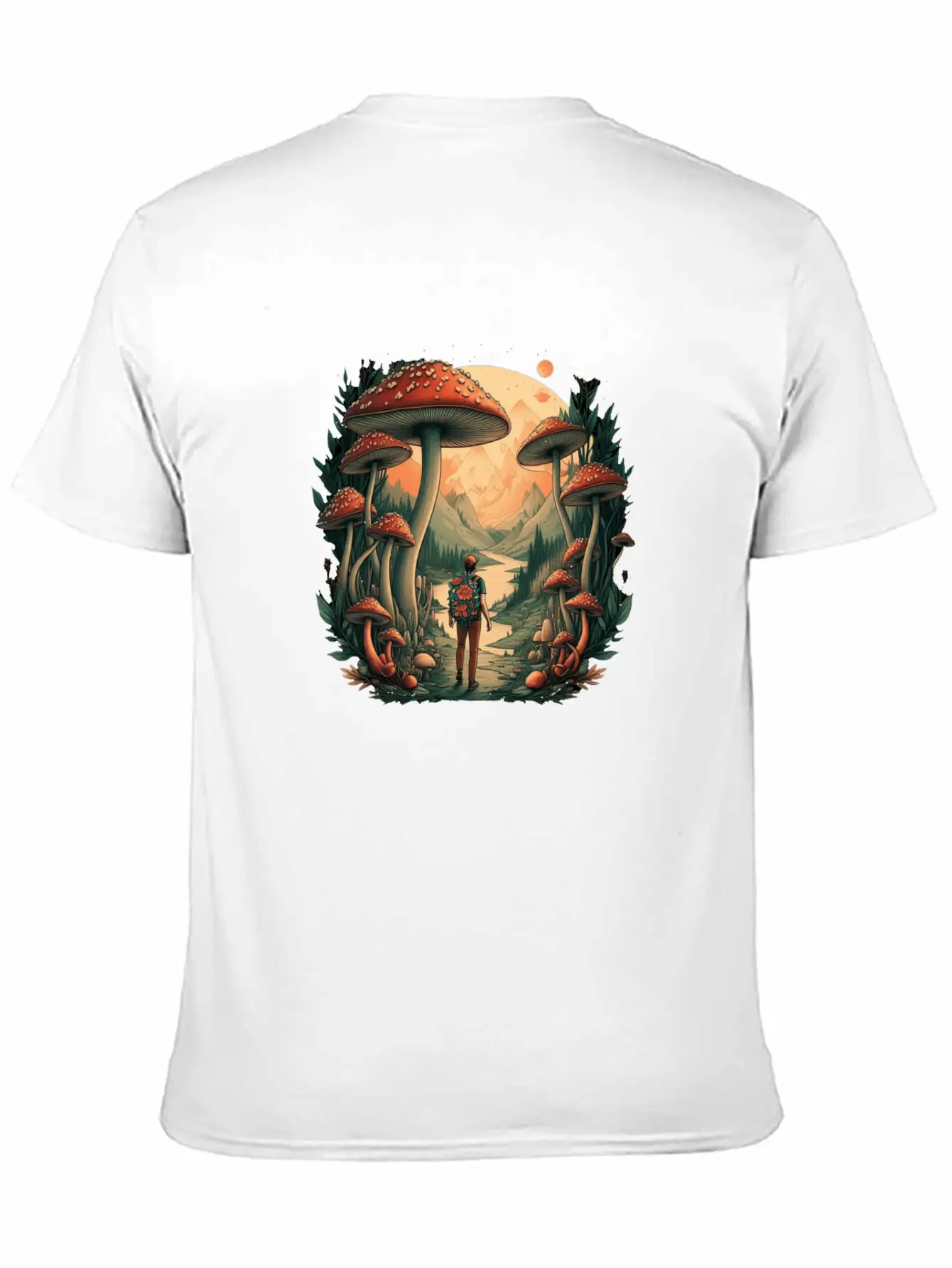 Mystical Forest | Mushroom Wanderer Stylish Everyday T-Shirt – Unisex Basic Cotton Tee