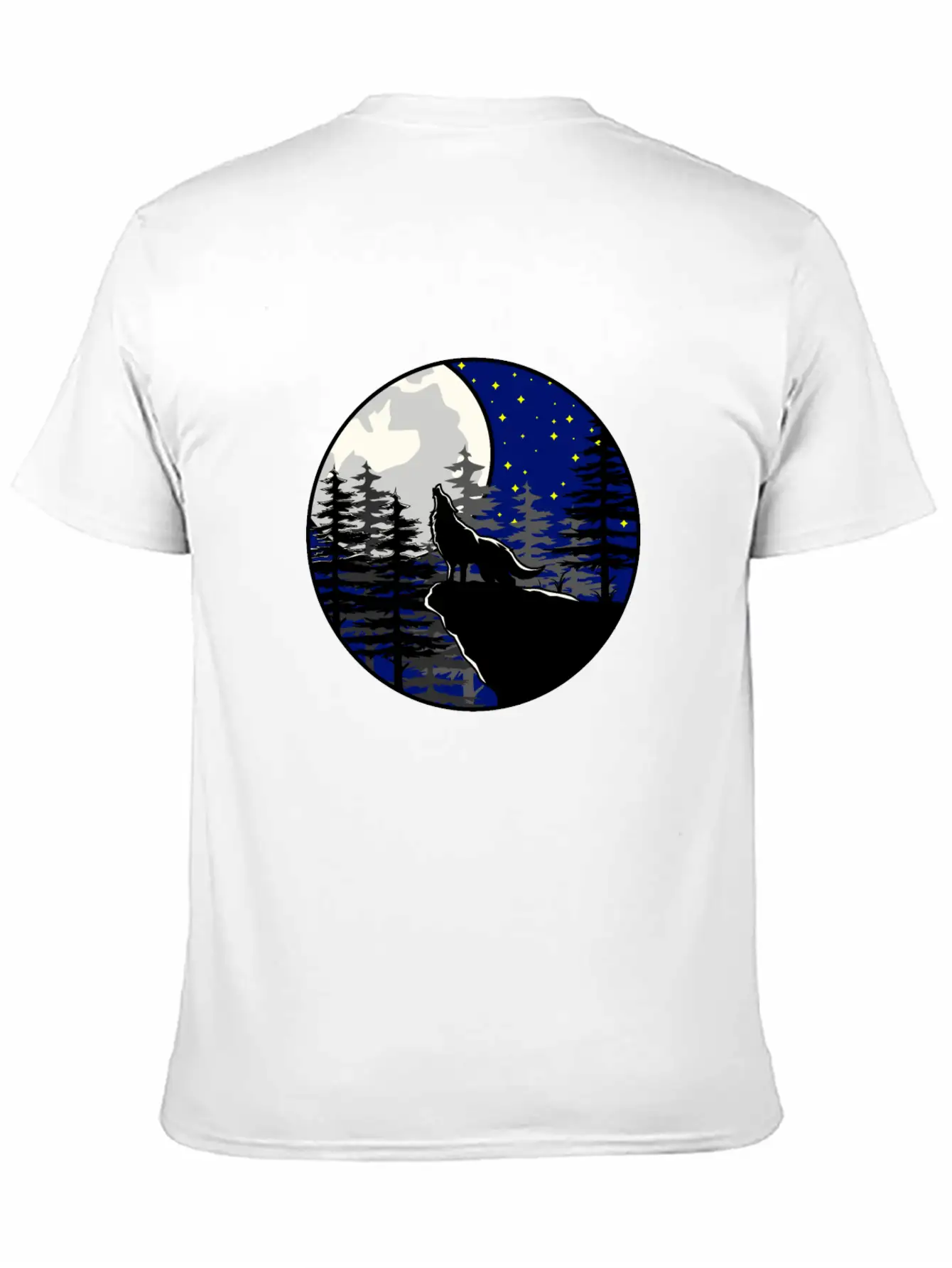 Mystical To The Moon Howling Wolf Unisex Casual T-Shirt – Clean Design For Daily Comfort