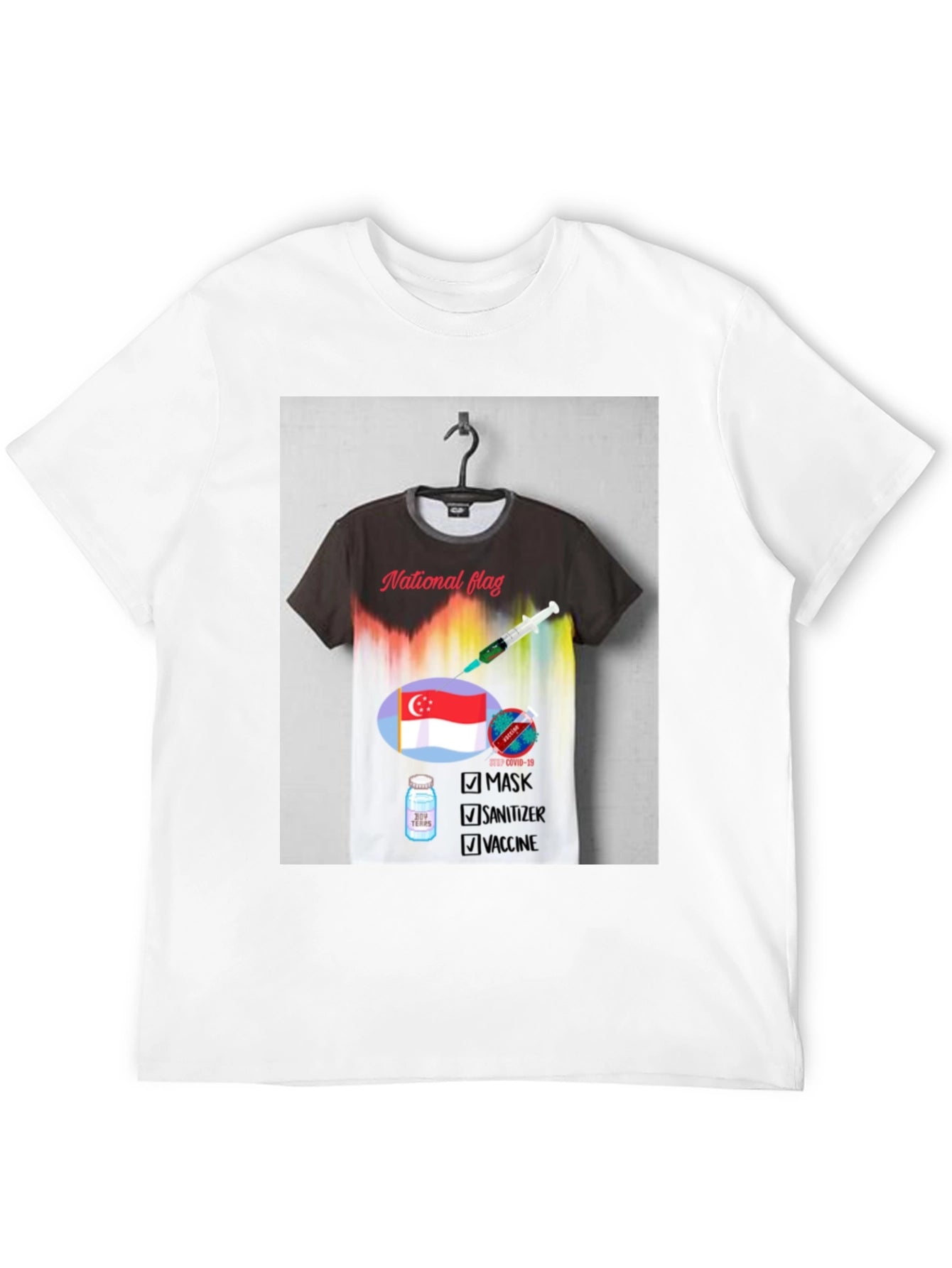 Singapore Flag Graphic T-Shirt: Stay Safe & Patriotic
