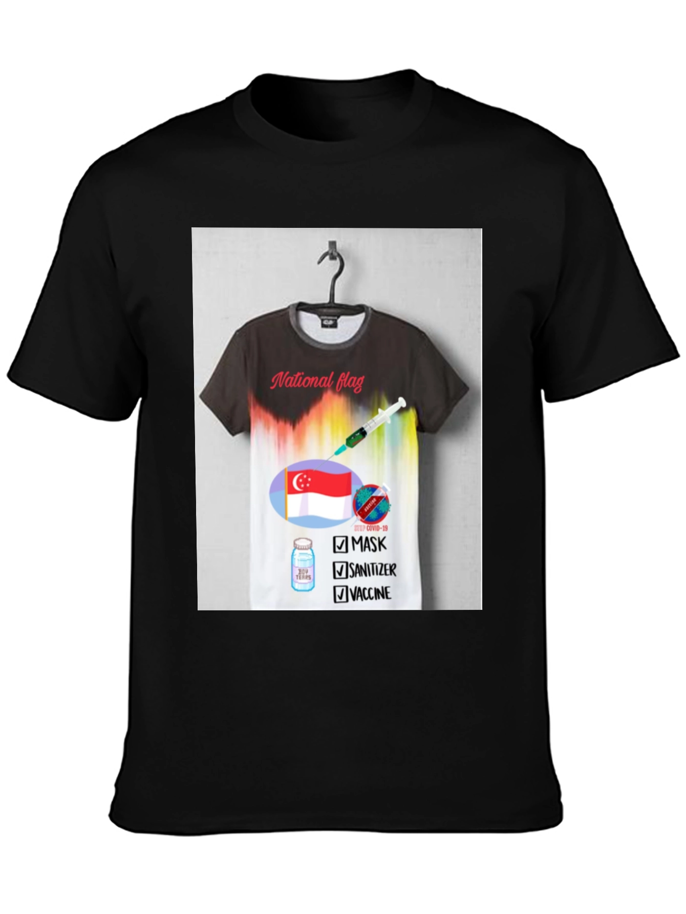 Singapore Flag Graphic T-Shirt: Stay Safe & Patriotic