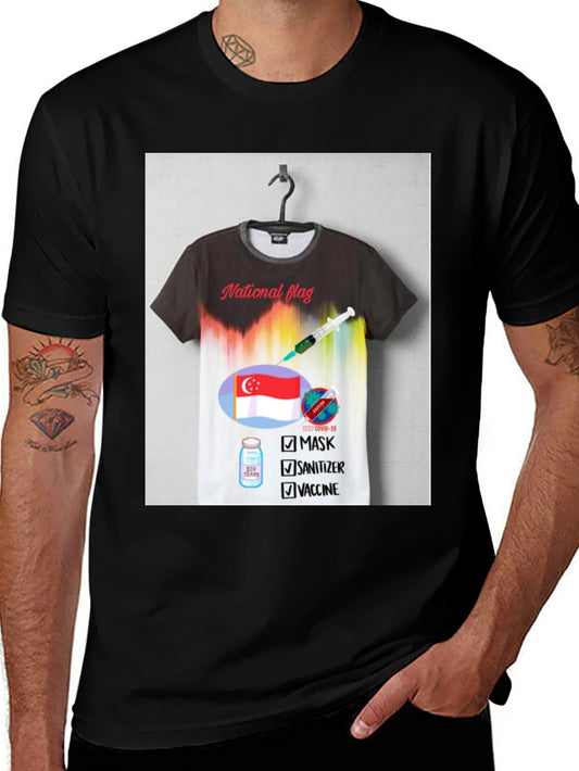 Singapore Flag Graphic T-Shirt: Stay Safe & Patriotic